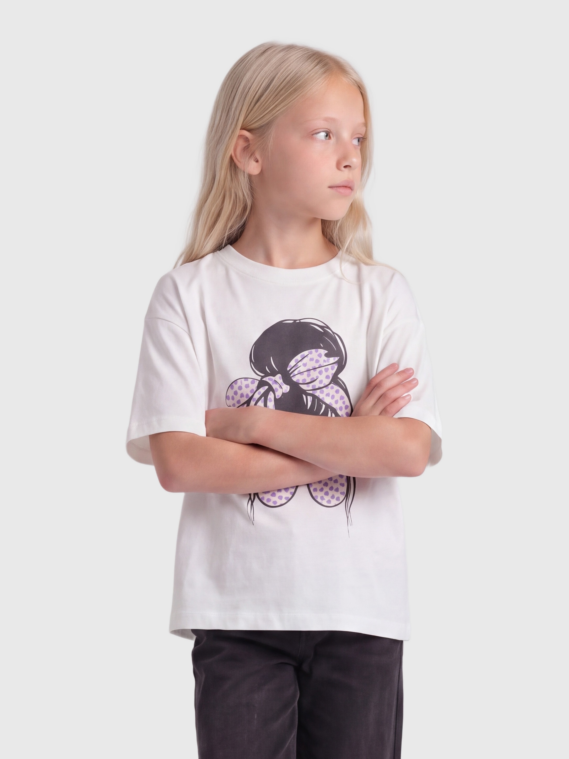KIDS ONLY Kurzarmshirt "KOGMAIKEN GIRLROSE LOOSE SS TOP JRS NOOS" Baumwolle