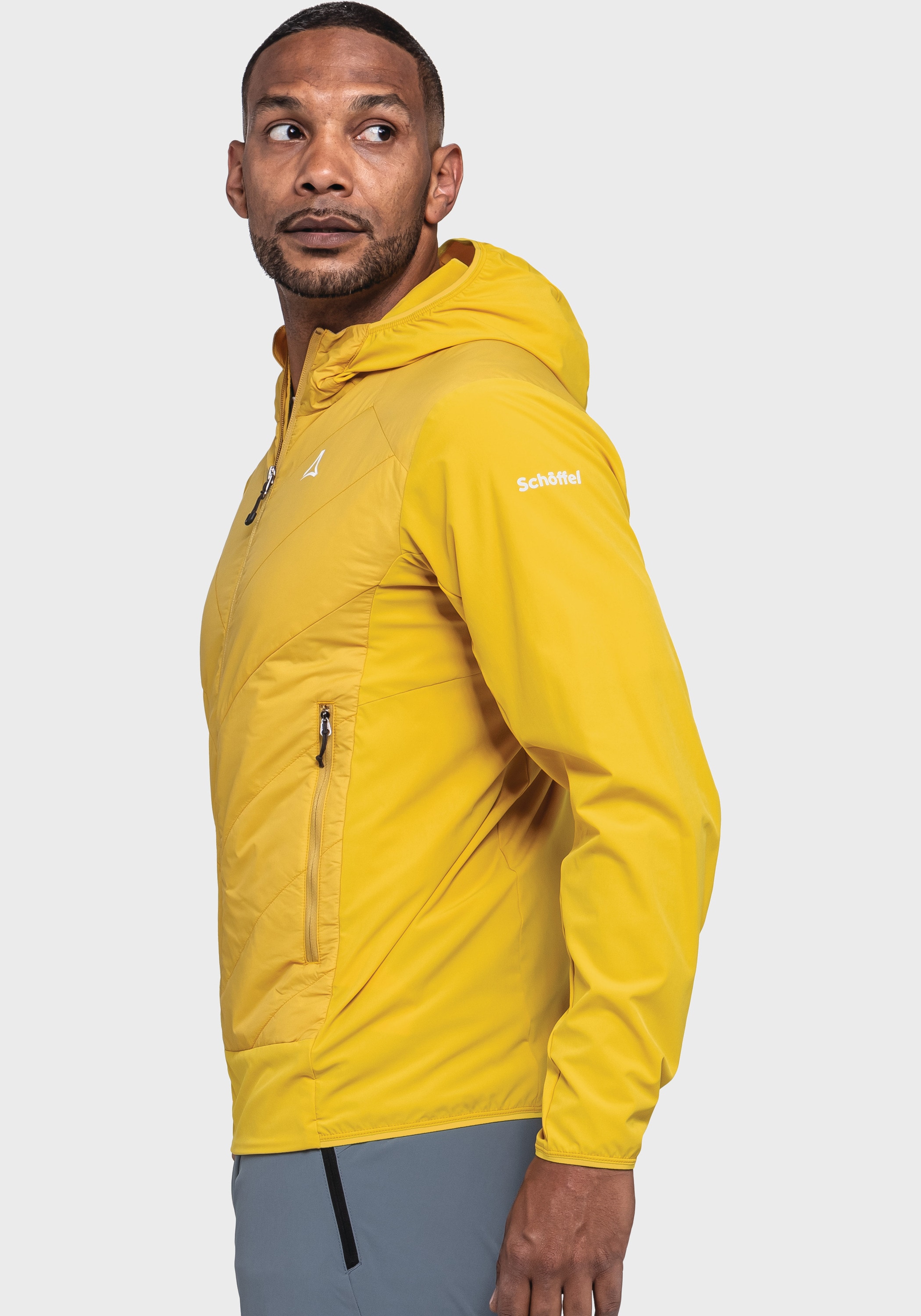 Schöffel Funktionsjacke »Hiking Hybrid Jk Style Blaueis MNS«, mit Kapuze