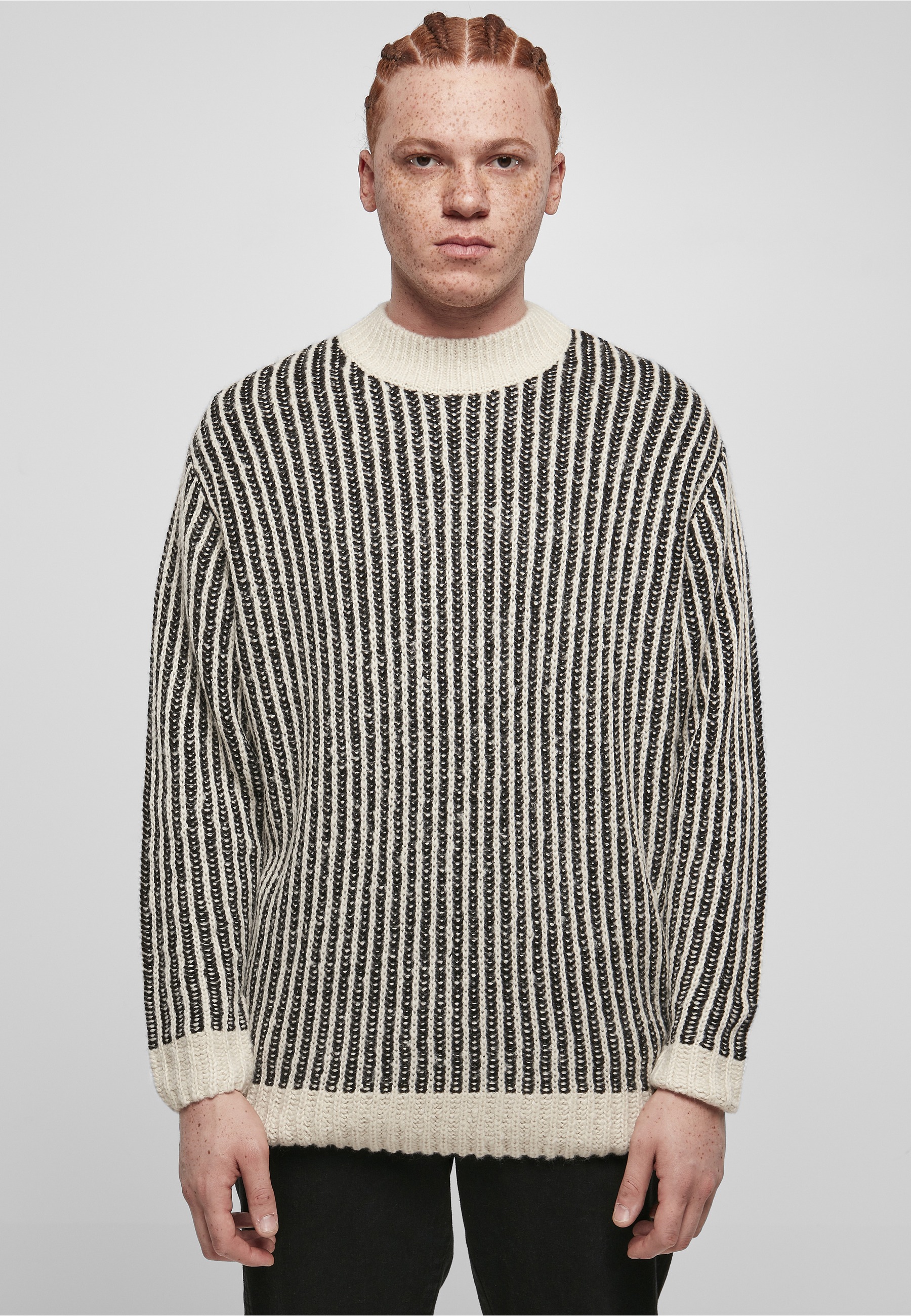 URBAN CLASSICS Rundhalspullover »Urban Classics Herren Oversized Two Tone Sweater« 1 Stk.