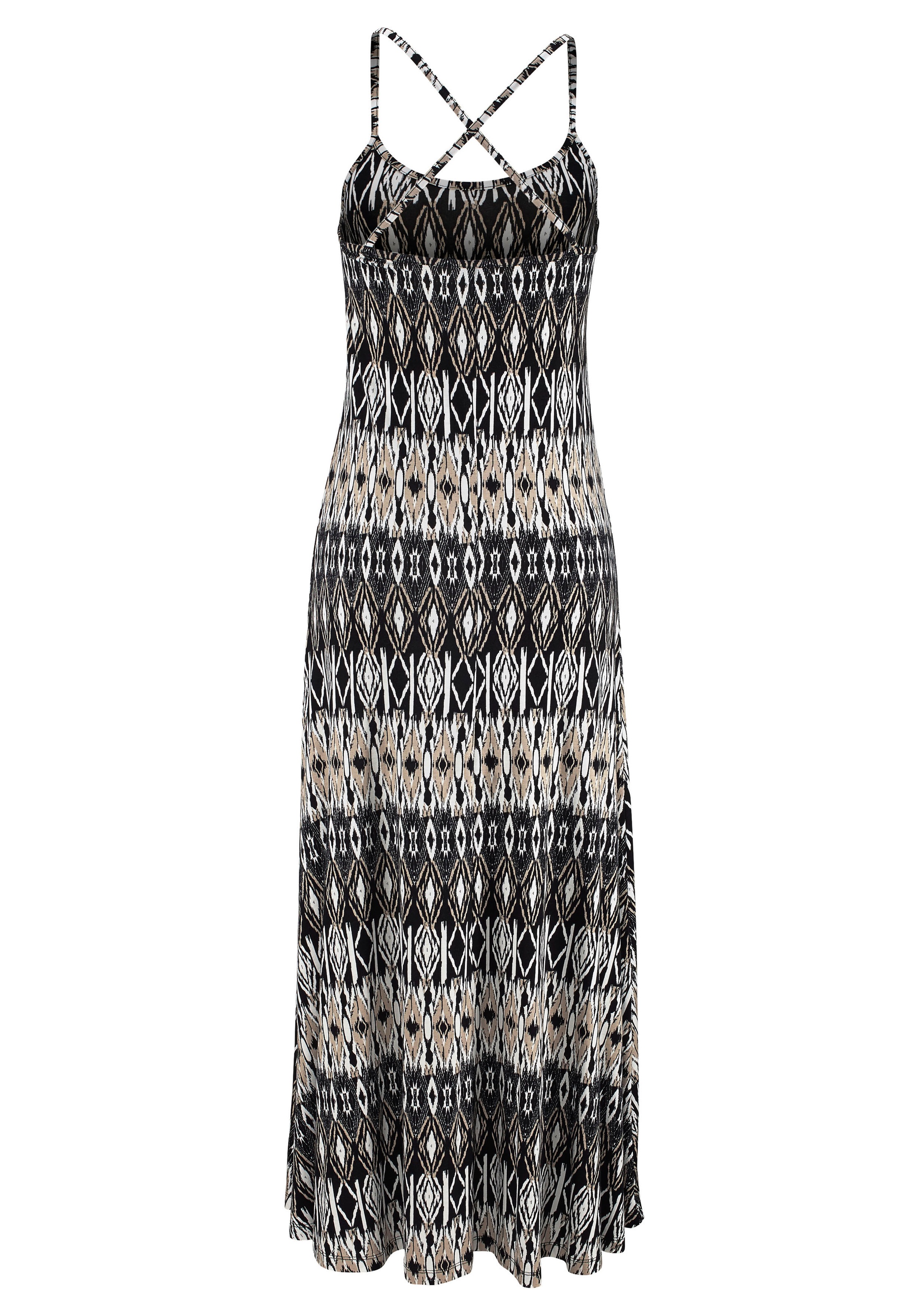 LASCANA Maxi Dress Black/Cream 3