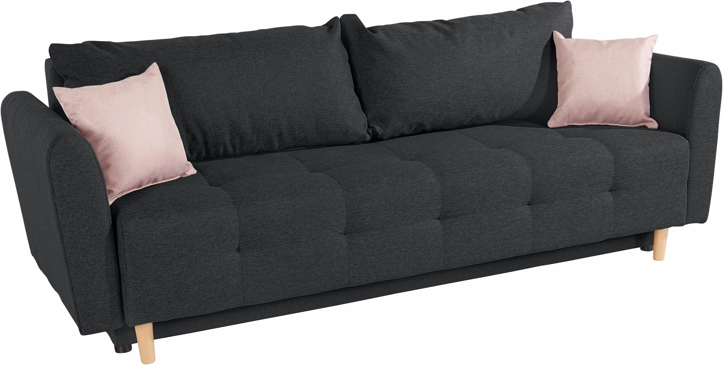 Home affaire Schlafsofa "Nordic" inklusive Bettkasten und Zierkissen günstig online kaufen