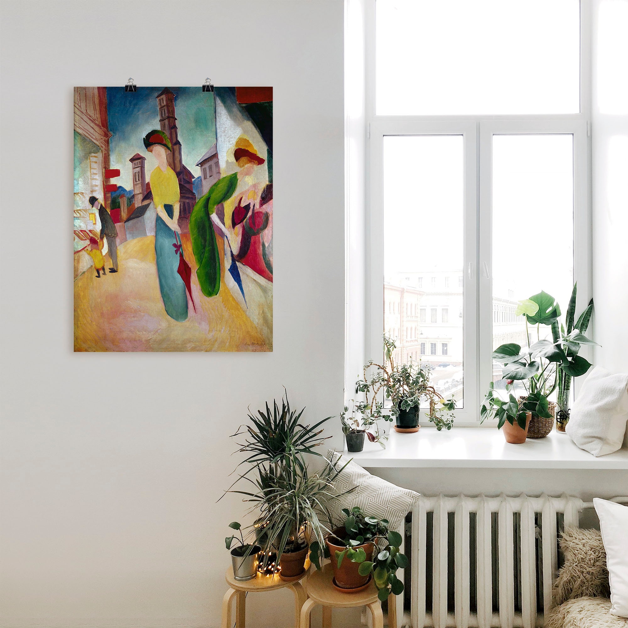 Artland Wandbild »Vorm Hutladen. 1913« Frau 1 Stk. tlg. als Leinwandbild, Poster, Wandaufkleber in verschied. Größen