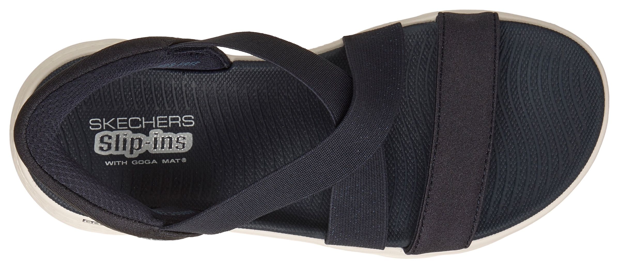Skechers Sandale »GO WALK FLEX SANDAL-GLIMMER UP«  Sommerschuh, Schlupfschuh mit Goga Mat Foatbed
