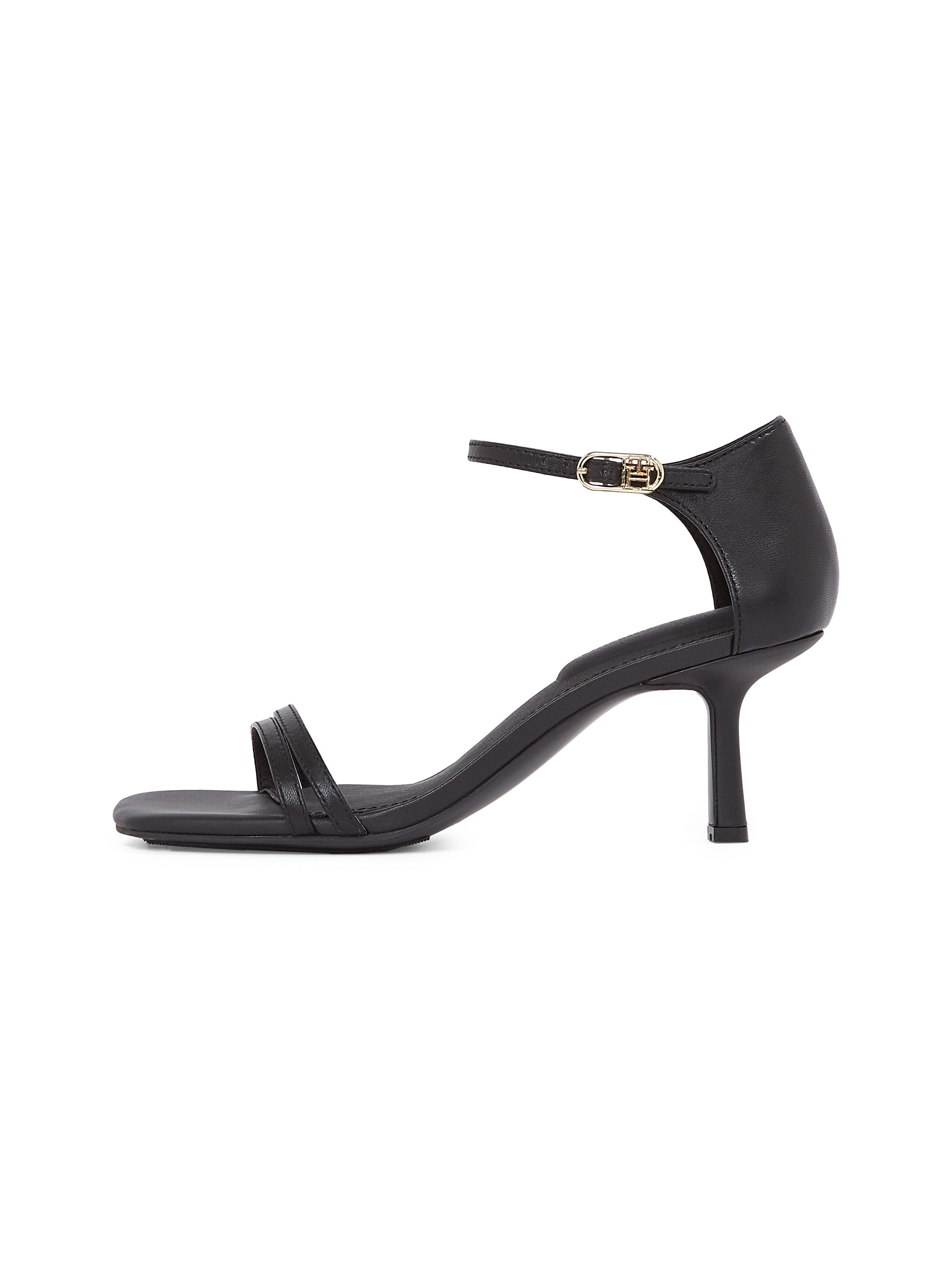 Tommy Hilfiger High-Heel-Sandalette "KITTEN HEEL SANDAL LEATHER", Stilettoabsatz, Partyschuh, Abendschuh, verstellbares 