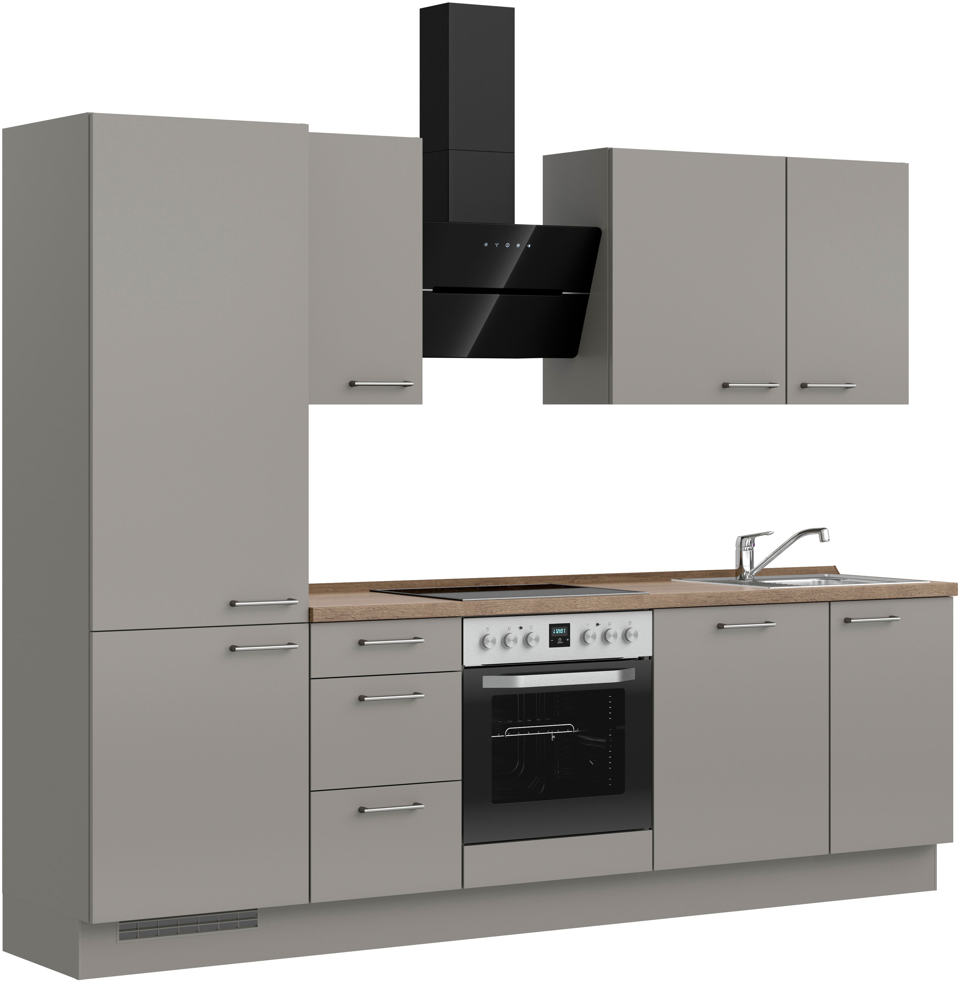 Thumbnail - nobilia Küchenzeile ""Laser II", Ausrichtung wählbar, Breite 270 cm" vormontiert, wahlw. mit unterschiedlichen E-Geräten...