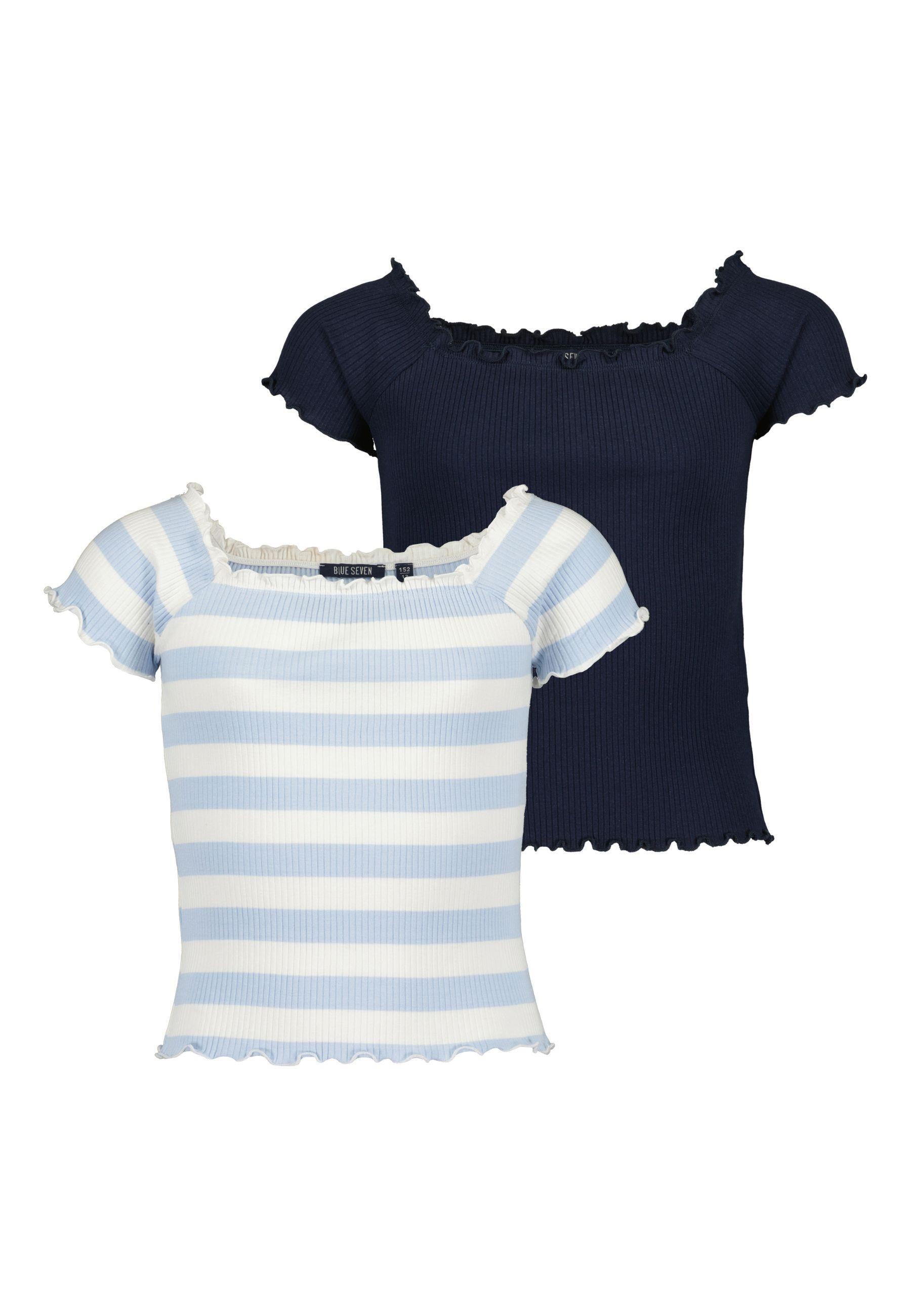 Blue Seven T-Shirt »Blue Seven Teenager Mädchen Carmen T-Shirts«, (2 tlg.)