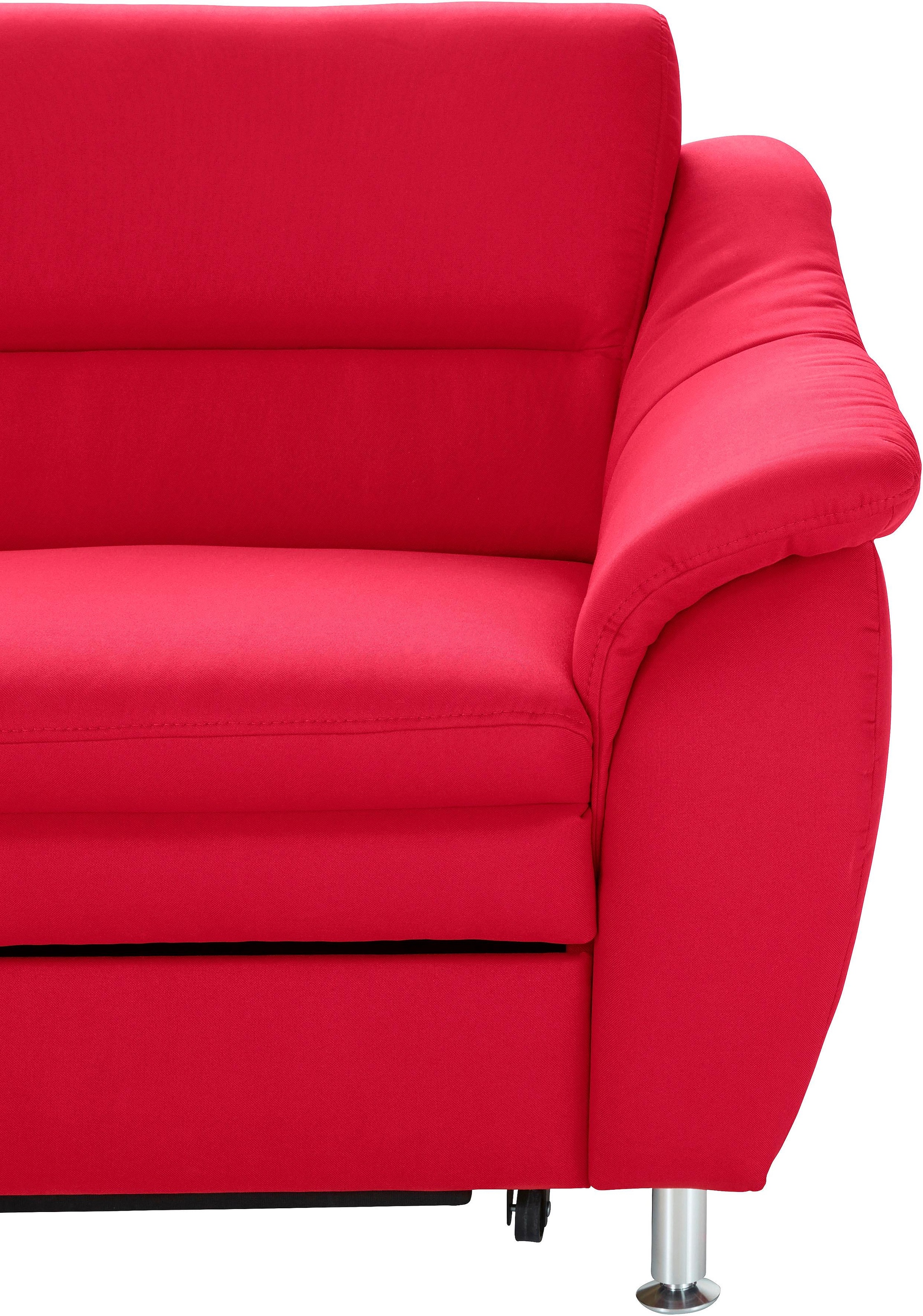 sit&more Ecksofa »Cardoso L-Form«, mit Federkern, wahlweise mit Bettfunktion und Schubkasten