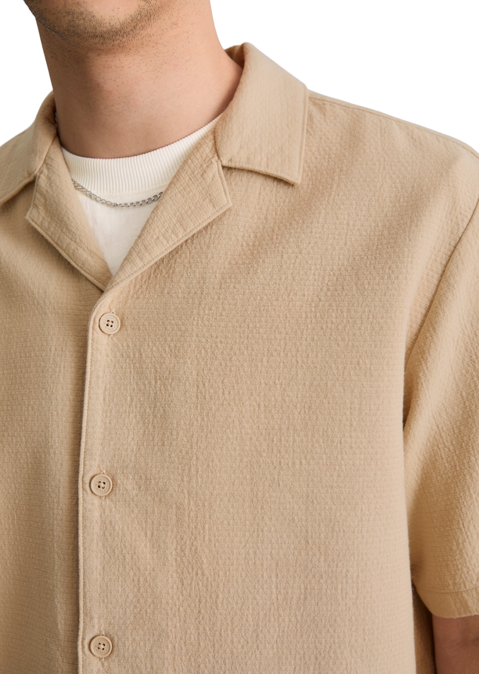 Marc O'Polo DENIM Kurzarmhemd »aus doppellagigem Bio-Baumwoll-Twill«