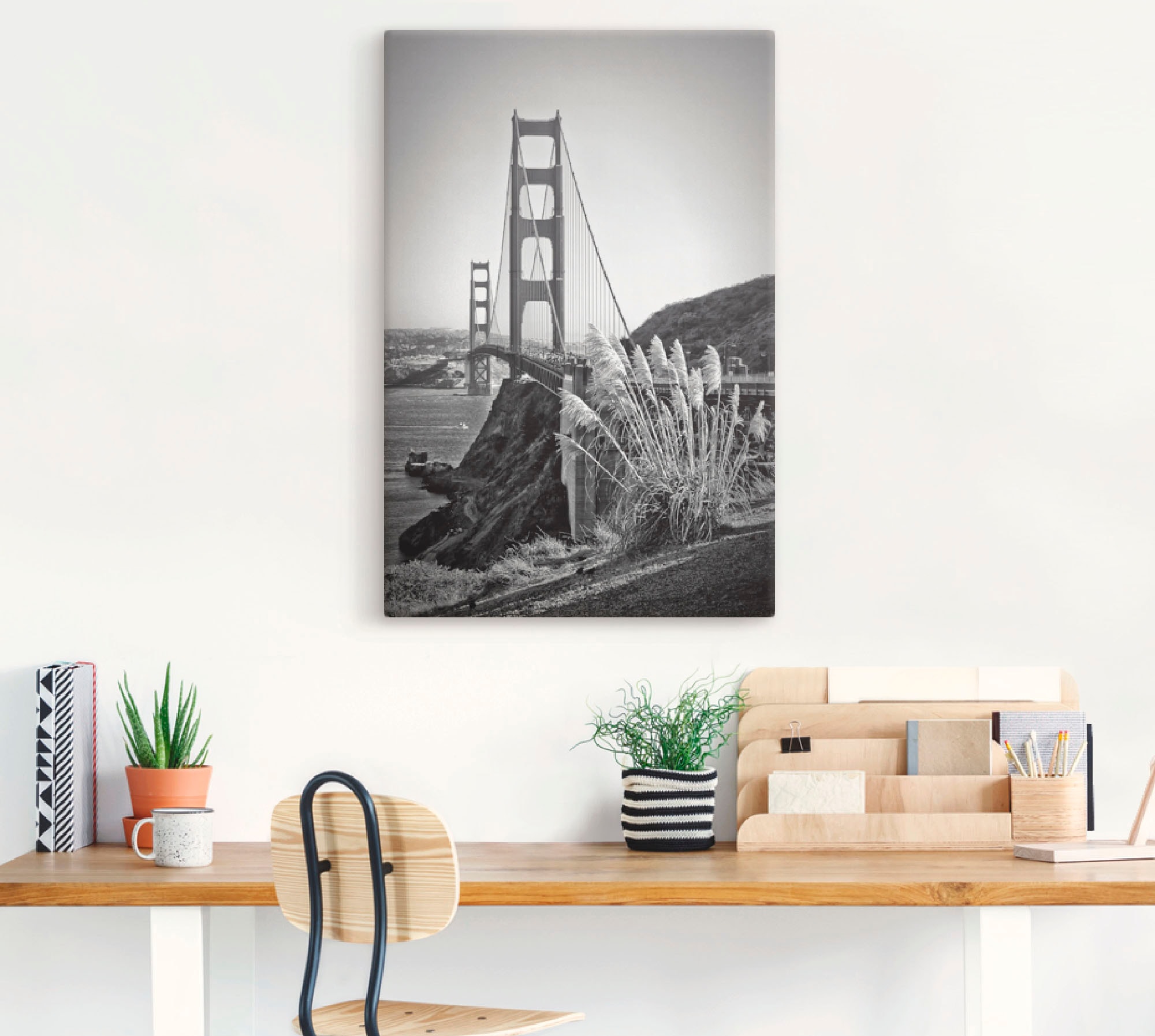 Artland Wandbild »San Francisco Golden Gate Bridge«, Amerika, (1 St.), als Leinwandbild, Poster in verschied. Größen