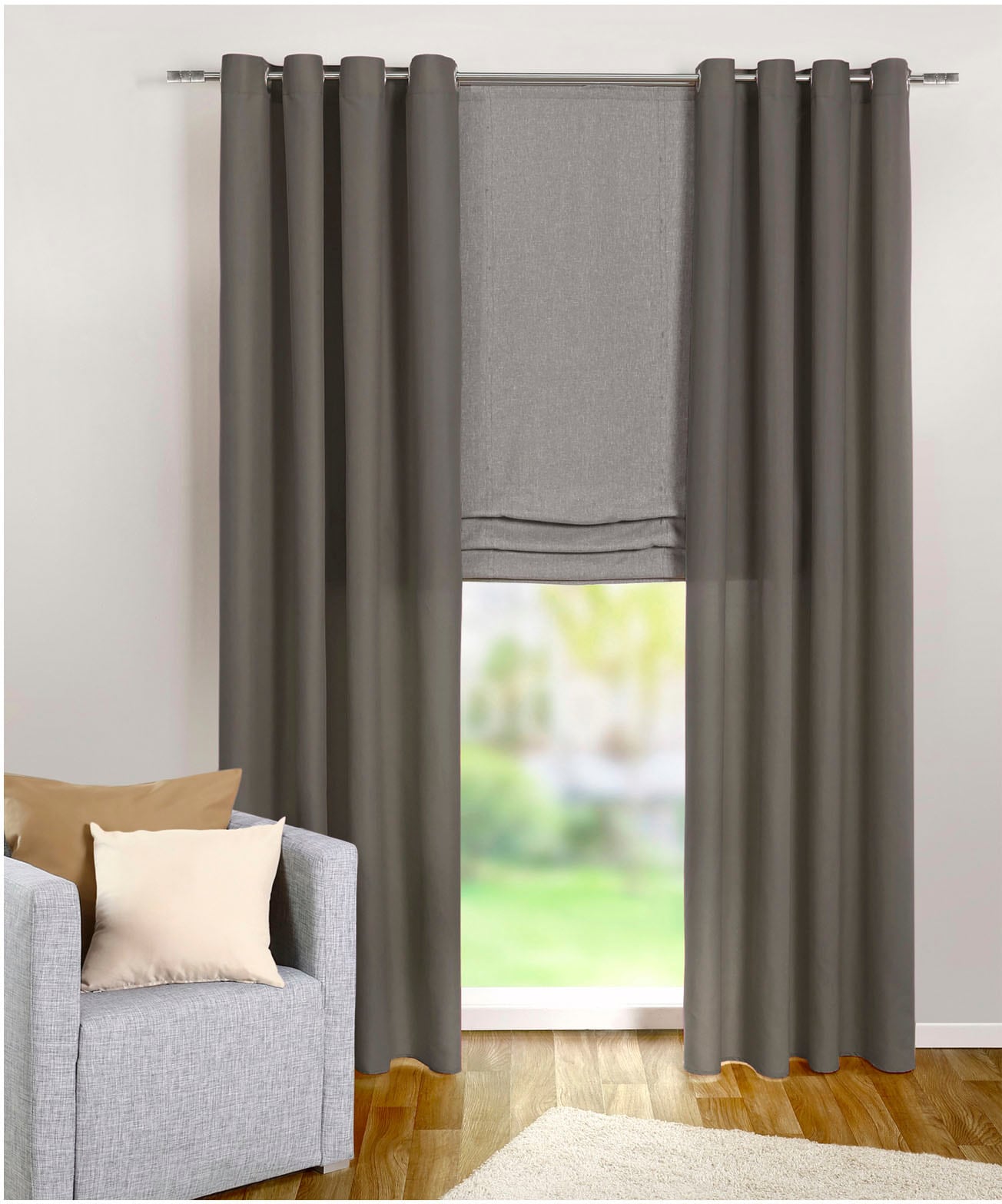 Weckbrodt Vorhang "Vito" Ösen 1 Stk. tlg. Microvelour, blickdicht, Unifarbe günstig online kaufen