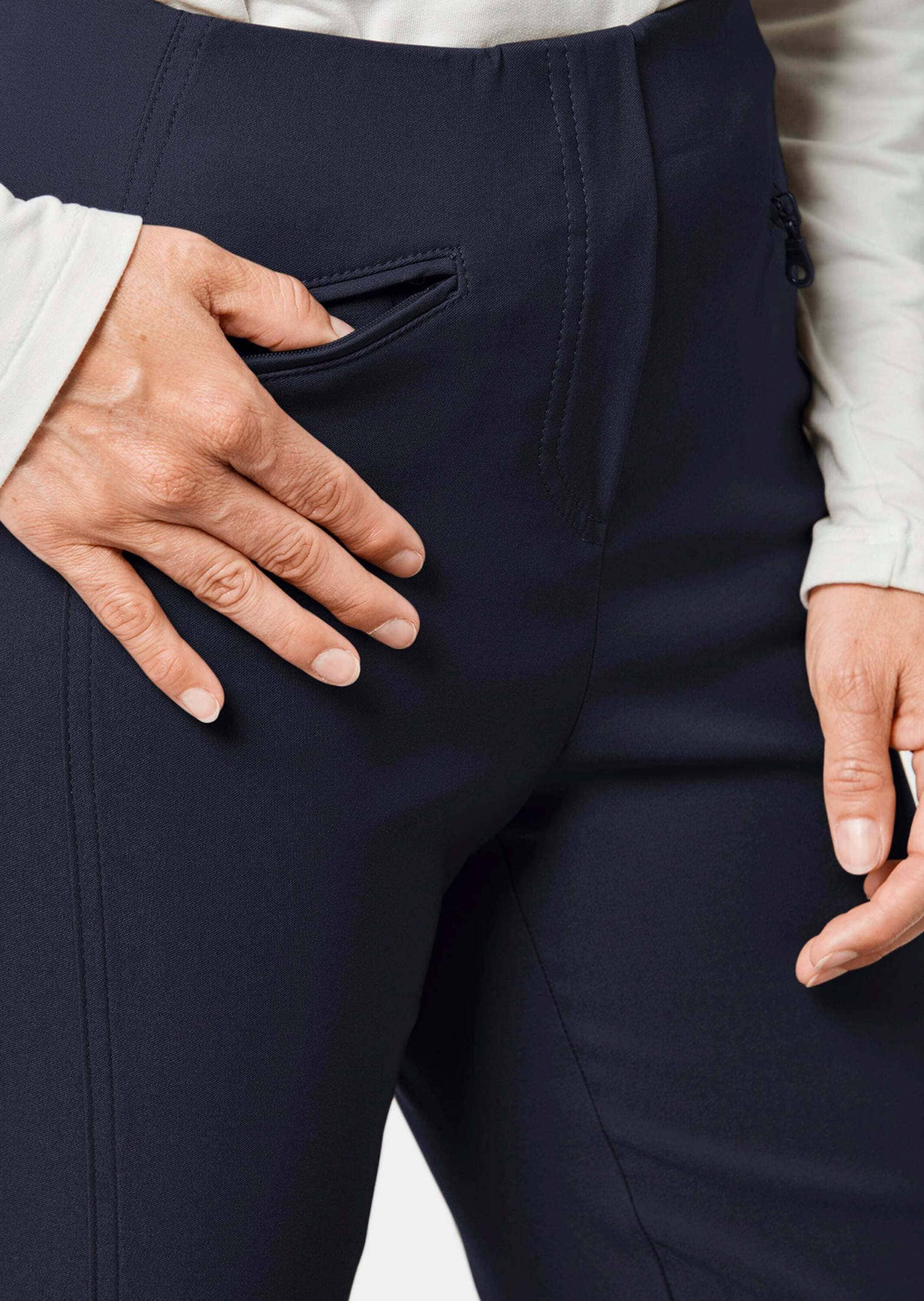 GOLDNER 2-in-1-Hose »Stretchhose LOUISA Wärmende Schlupfhose LOUISA in knitterarmer Ware«