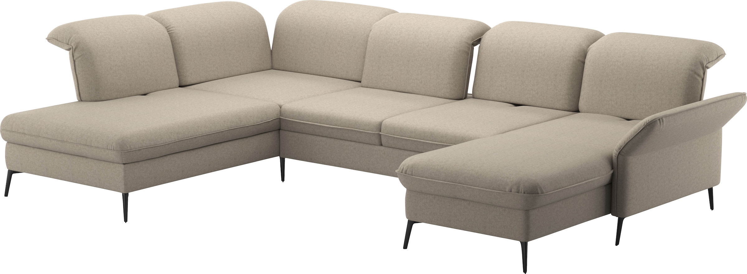 sit&more Wohnlandschaft »Emely, inkl. Sitztiefenverstellung« wahlweise mit Bettfunktion,Bettkasten,Kopf- & Armteilverstellung