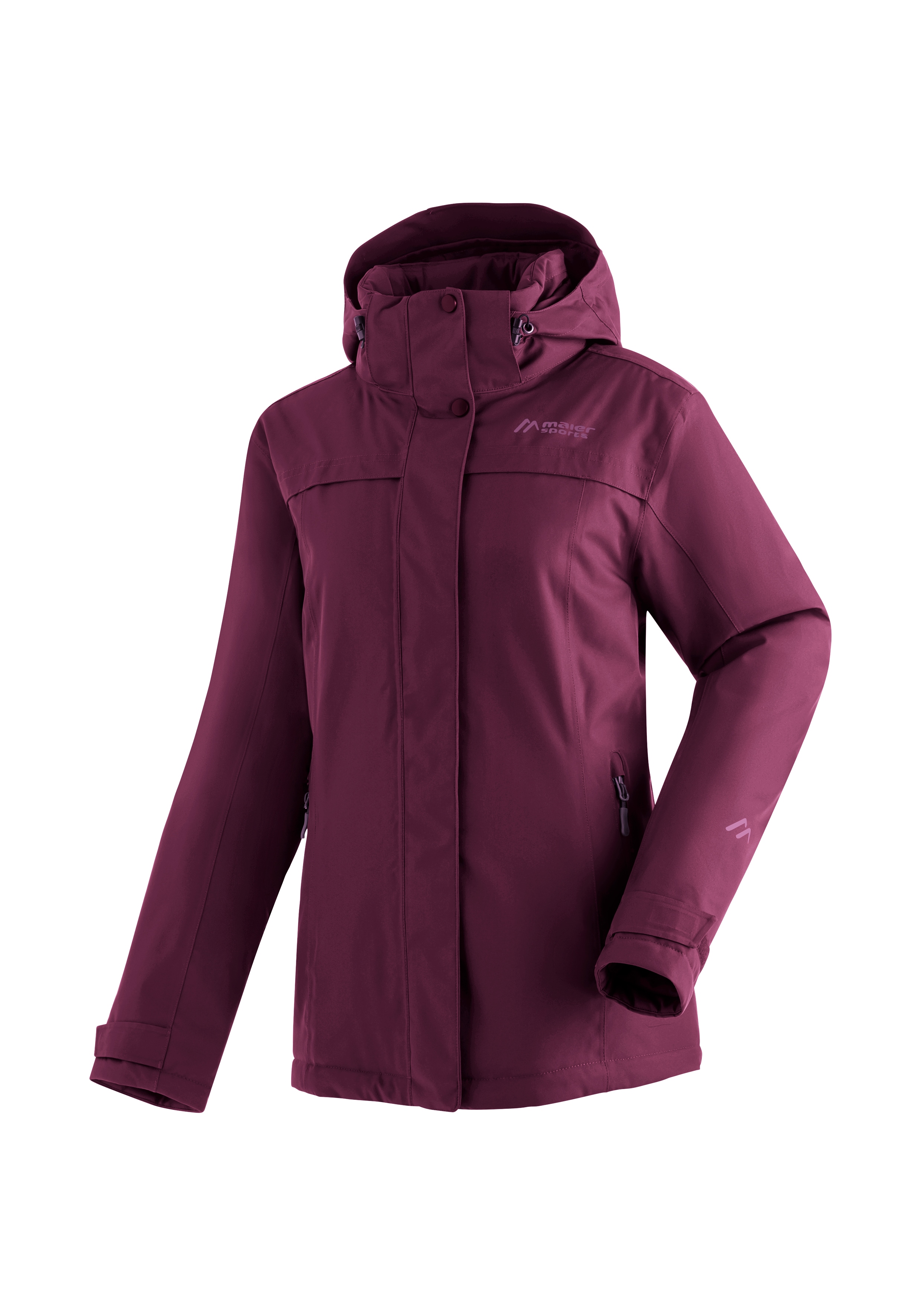 Maier Sports "Lisbon" warme Damen Jacke, wattierte Regenjacke, wasserdicht + atmungsaktiv