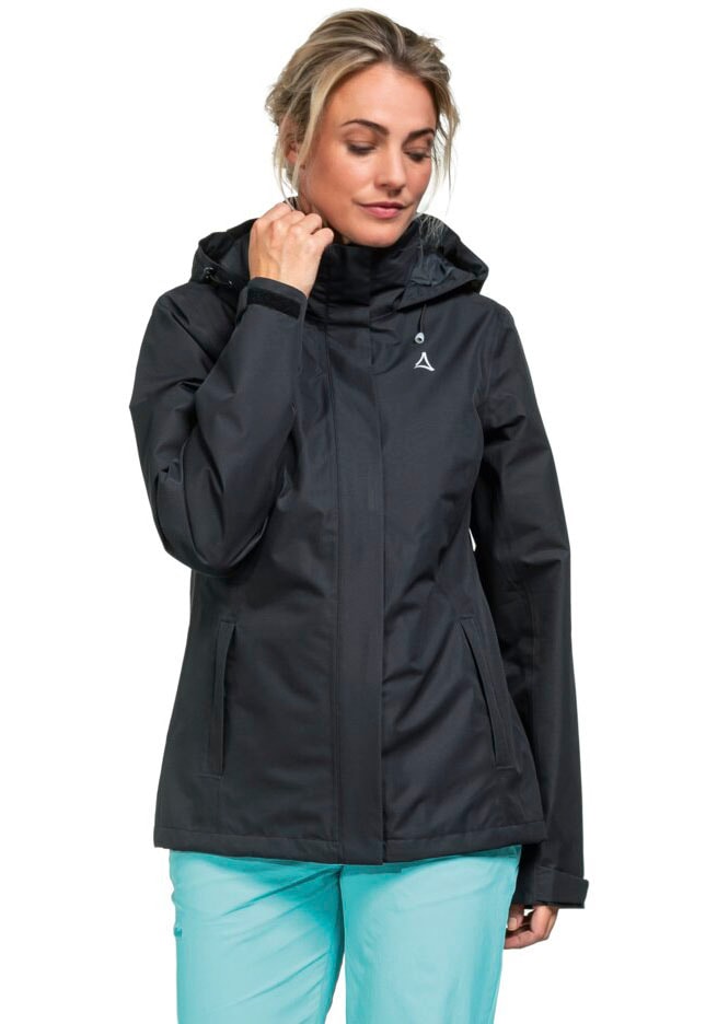 Schöffel Regenjacke "Jacket Gmund L" mit Kapuze sportlicher Stil, wasserdicht, winddicht, atmungsaktiv, Übergangsjacke