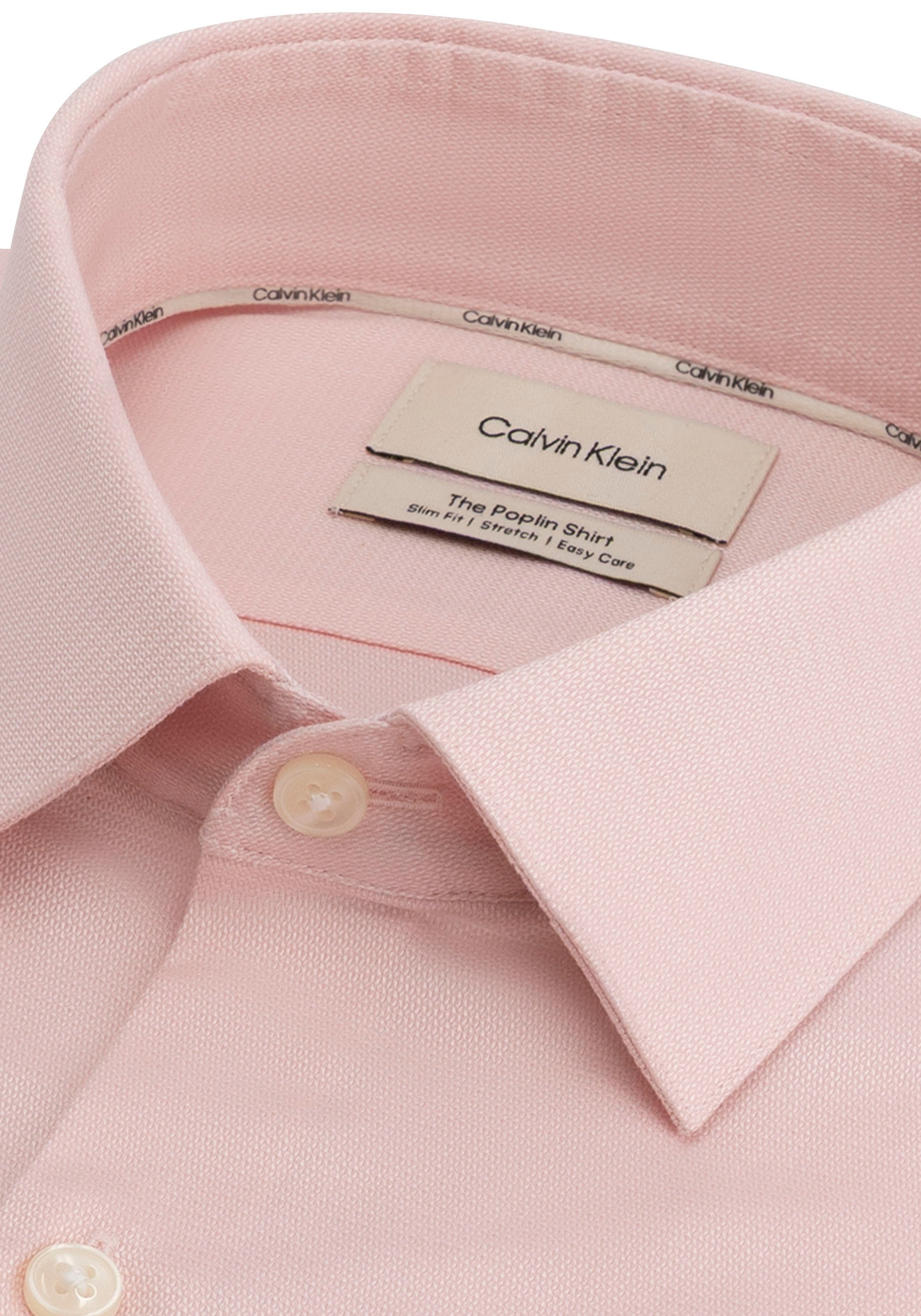 Calvin Klein Businesshemd "SLIM ESNTL POPLIN STR SLD" Slim fit mit Knopflei günstig online kaufen