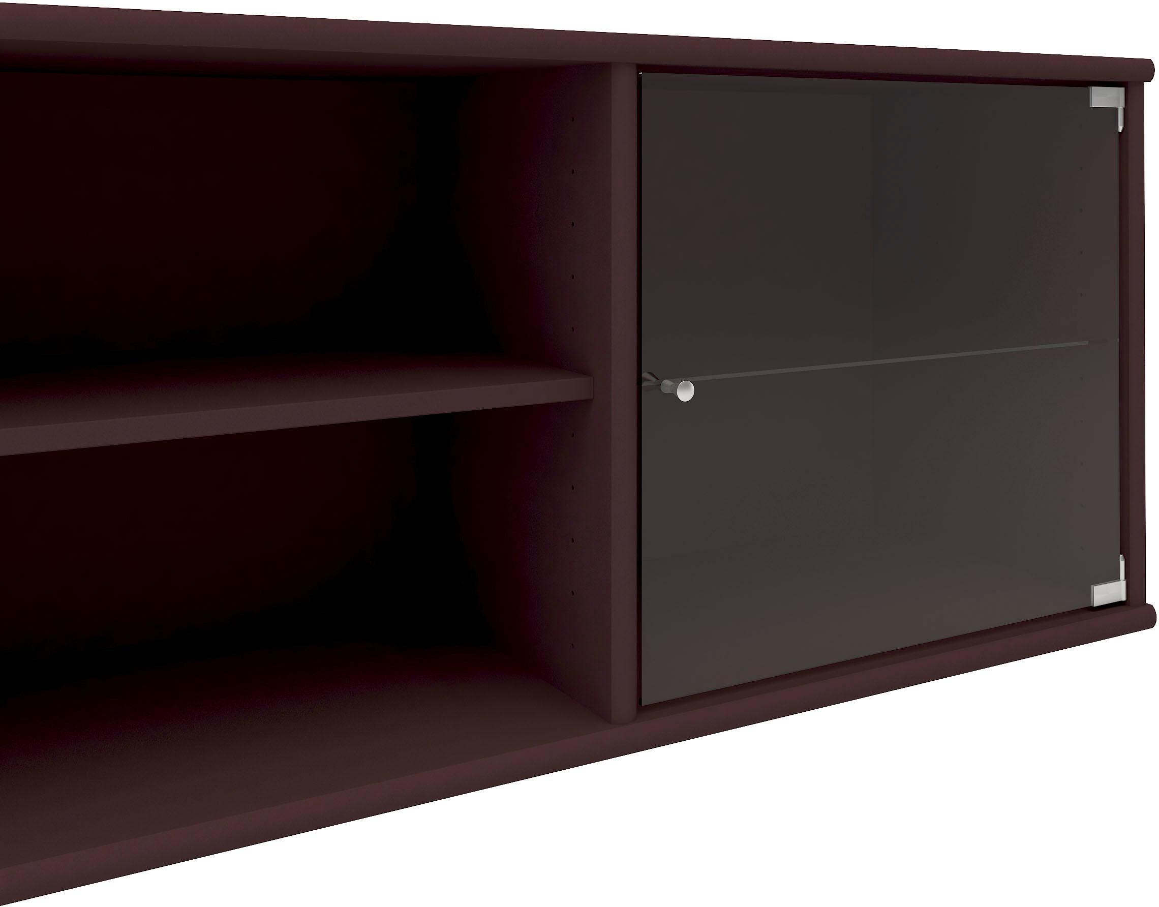 Hammel Furniture Regal B: »Mistral, Hochwertig montierbar«, Designmöbel lowboard, zwei | anpassungsbar Glastüren, mit BAUR cm, Lowboard, 177 hängend/stehend