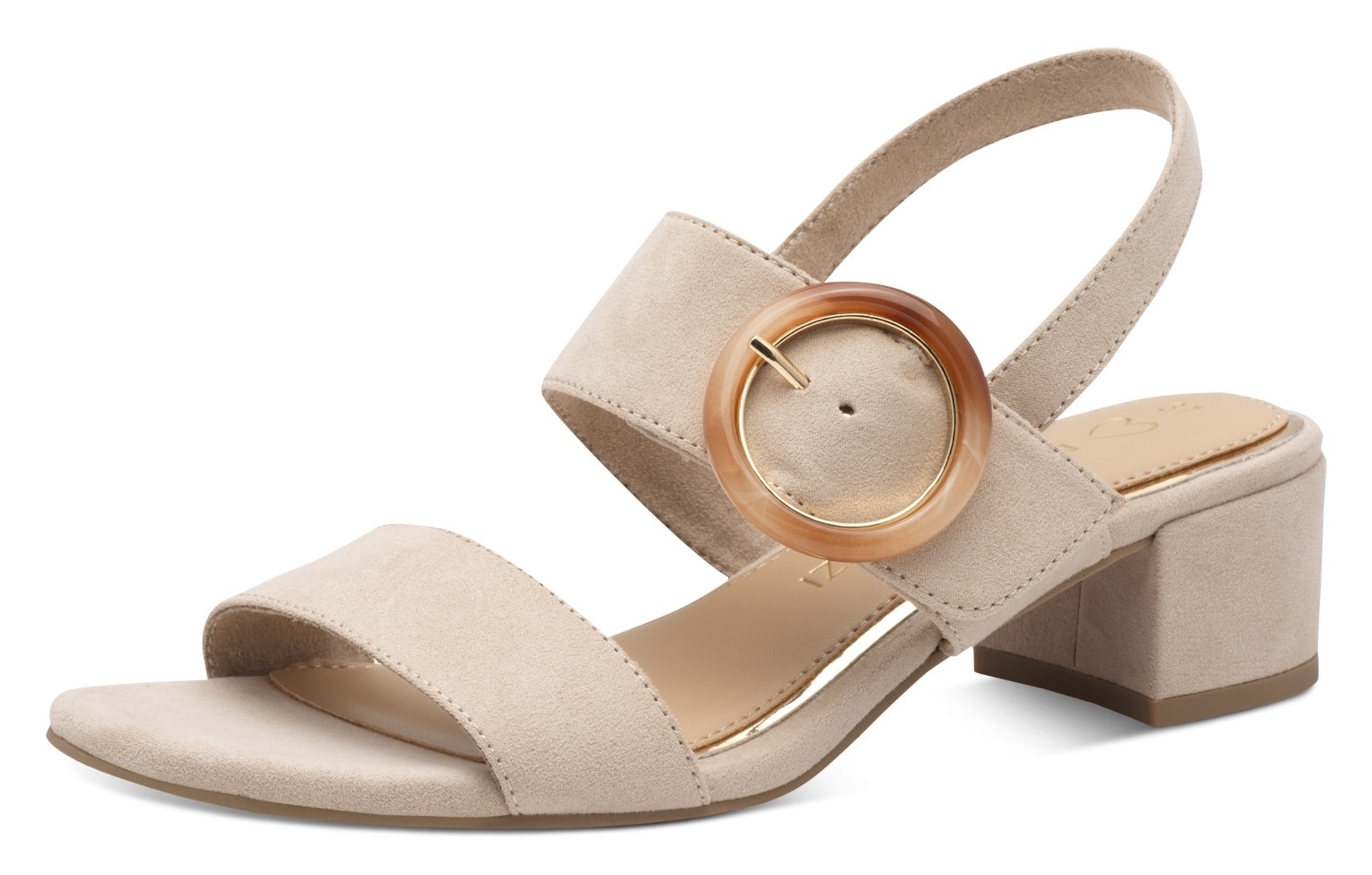 MARCO TOZZI, Blockabsatz, Riemchensandale, Festtagsschuh mit großer Ziersch günstig online kaufen