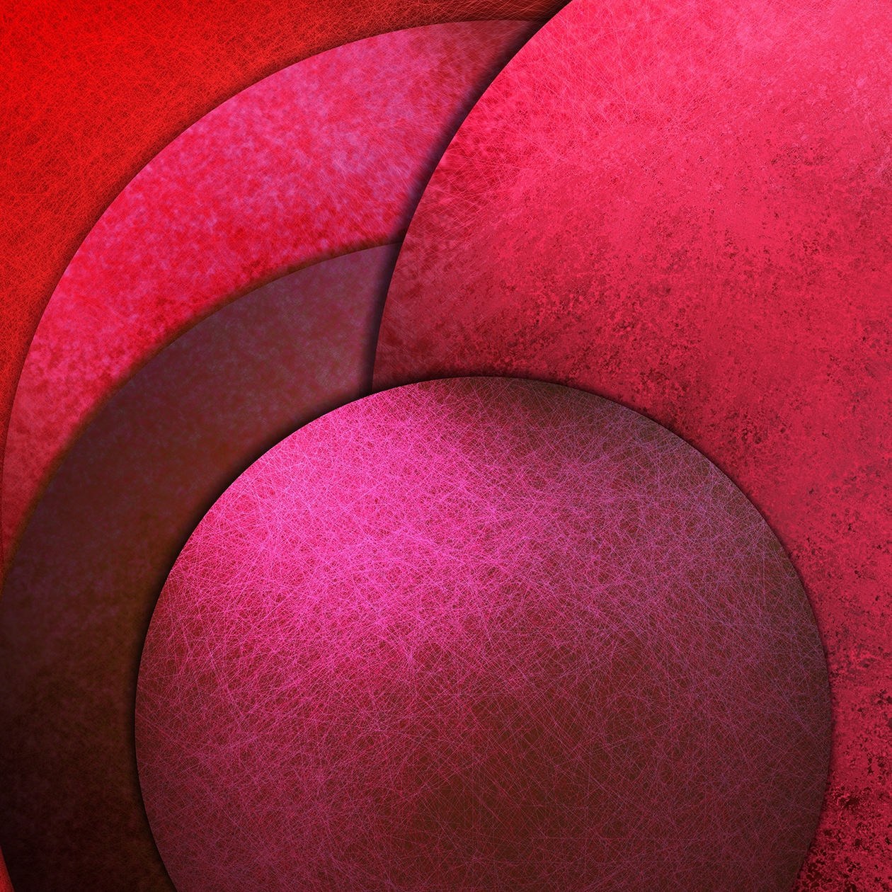 queence Acrylglasbild "Rote Kreise, Kunstdruck Abstrakt" 1 Stk. tlg. mit schwebender 3D Tiefenwirkung, dank der rahmenlosen Befestigung