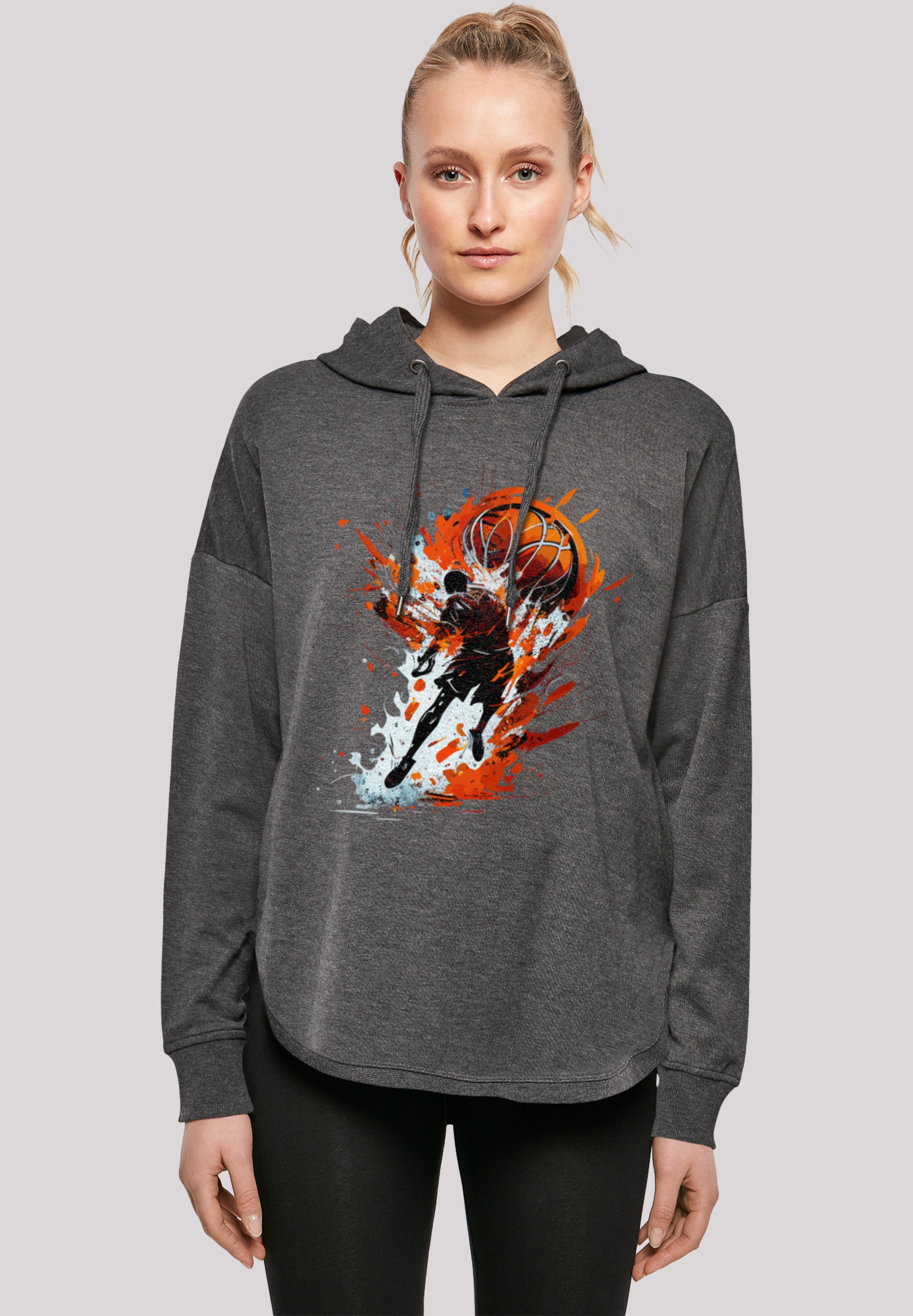 F4NT4STIC Kapuzenpullover "Basketball Splash Sport Oversize Hoodie", Print