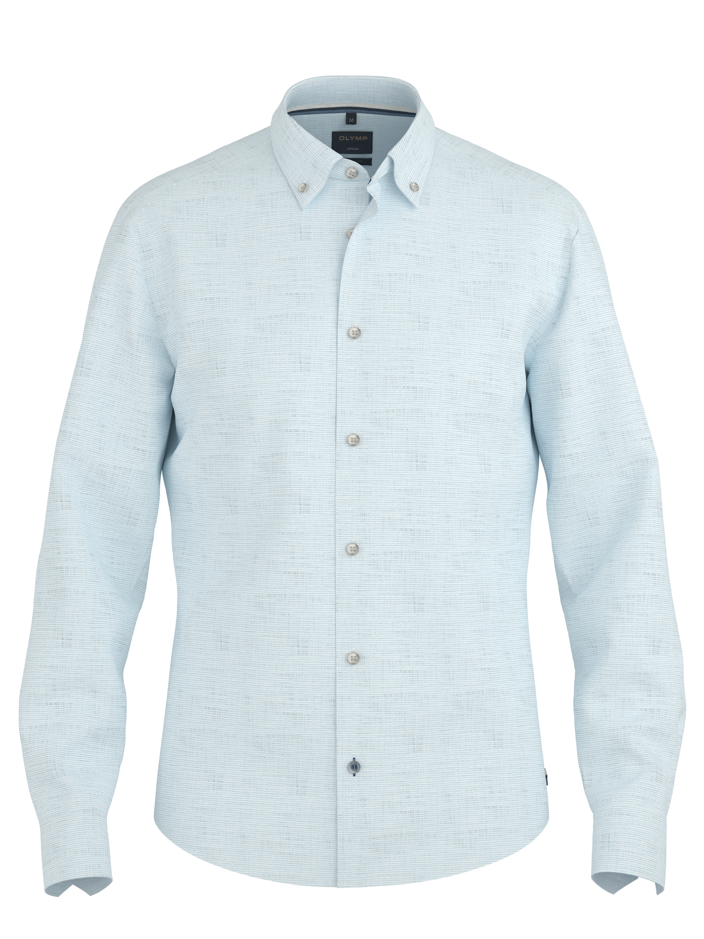 OLYMP Langarmhemd Casual, Button-down-Kragen, regular fit, Leinen günstig online kaufen