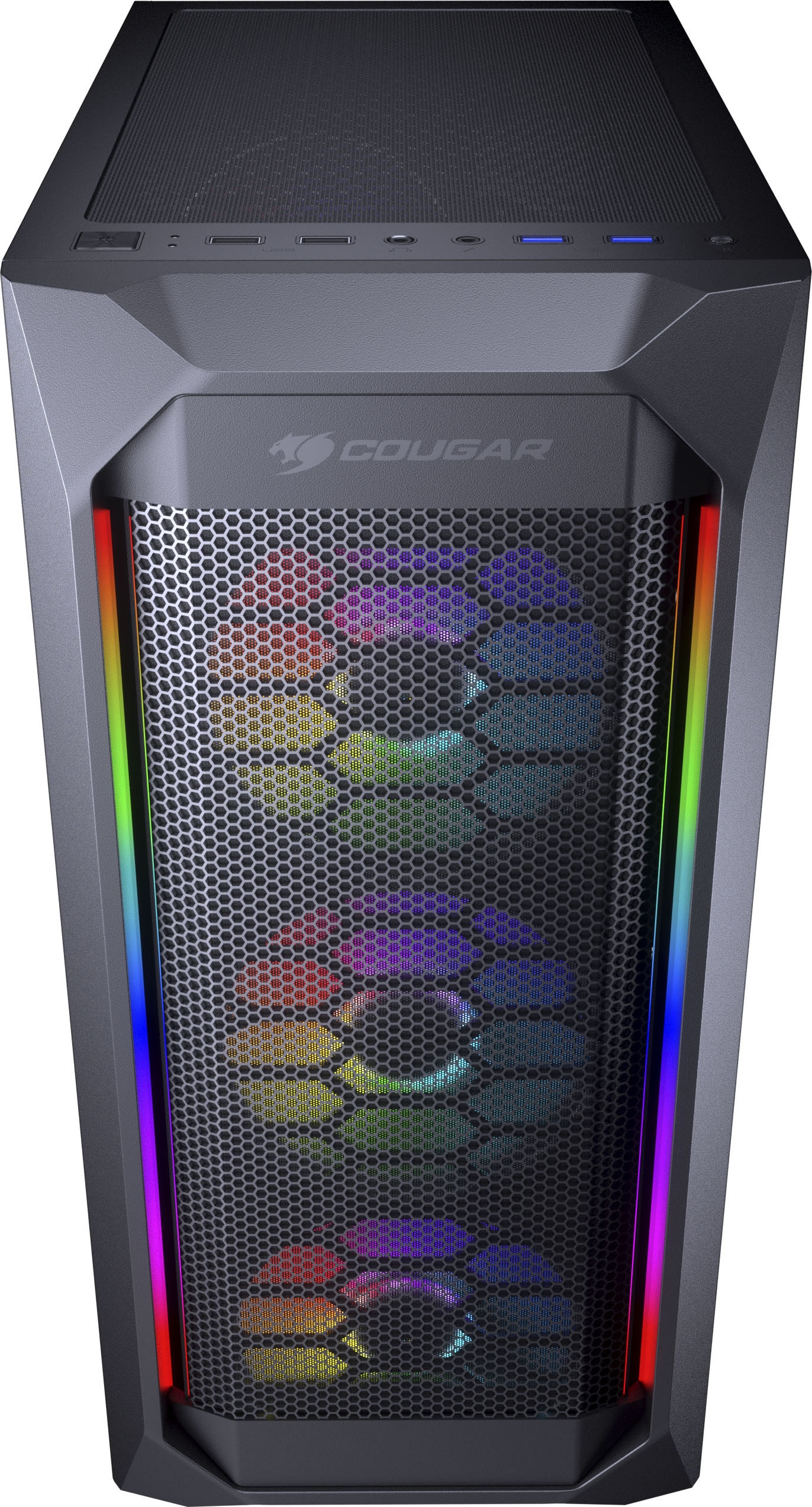 Cougar Gaming-Gehäuse »MX410 Mesh-G RGB«, RGB Beleuchtung