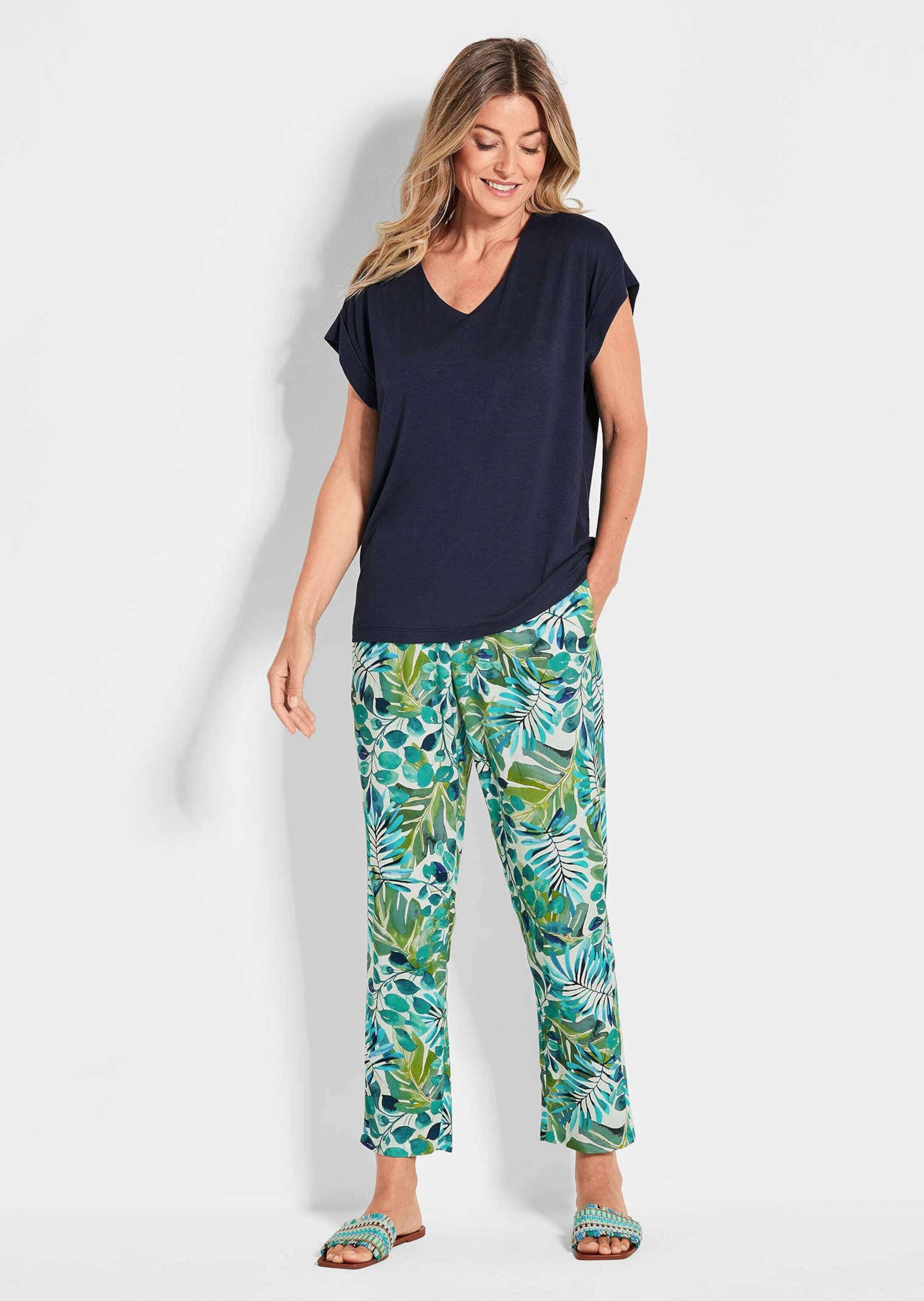 GOLDNER Kurzarmshirt »Uni leichtes Shirt Viertelarm«