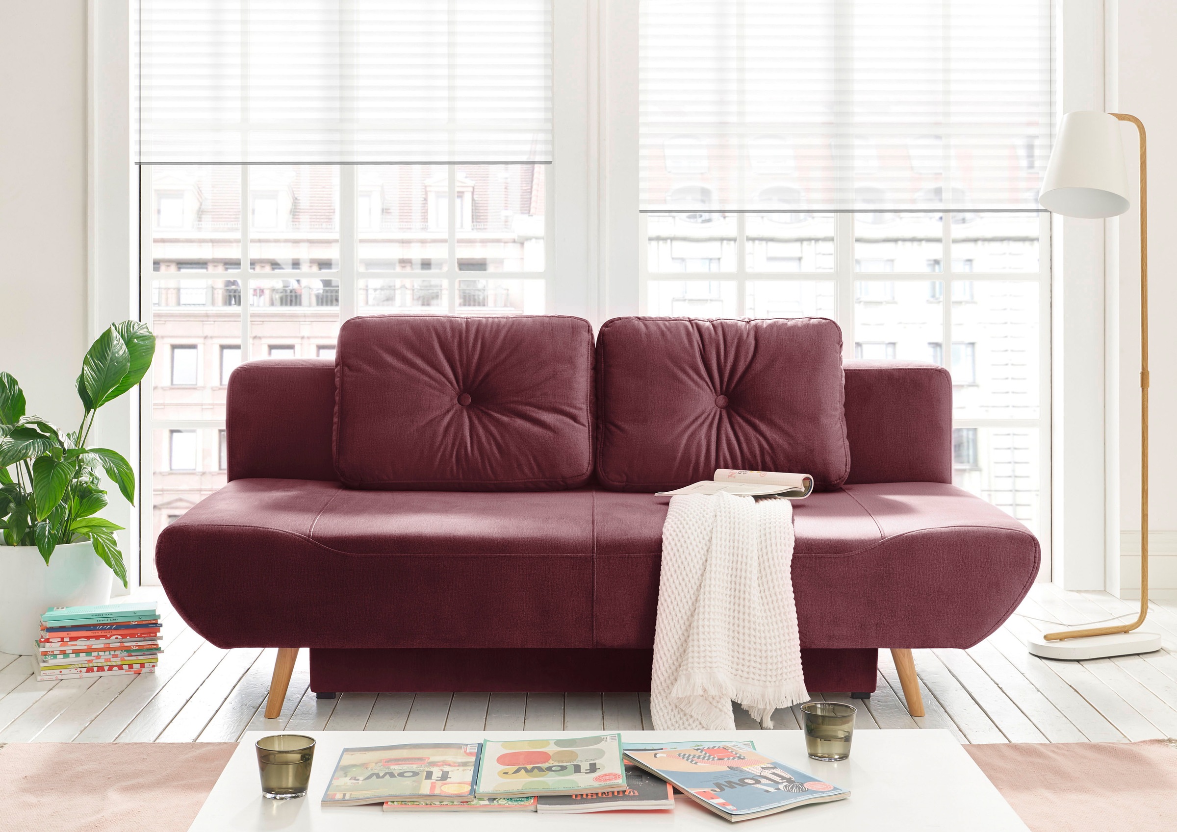 Home affaire Schlafsofa "Segmon" einfach in ein bequemes Bett umwandeln, in günstig online kaufen