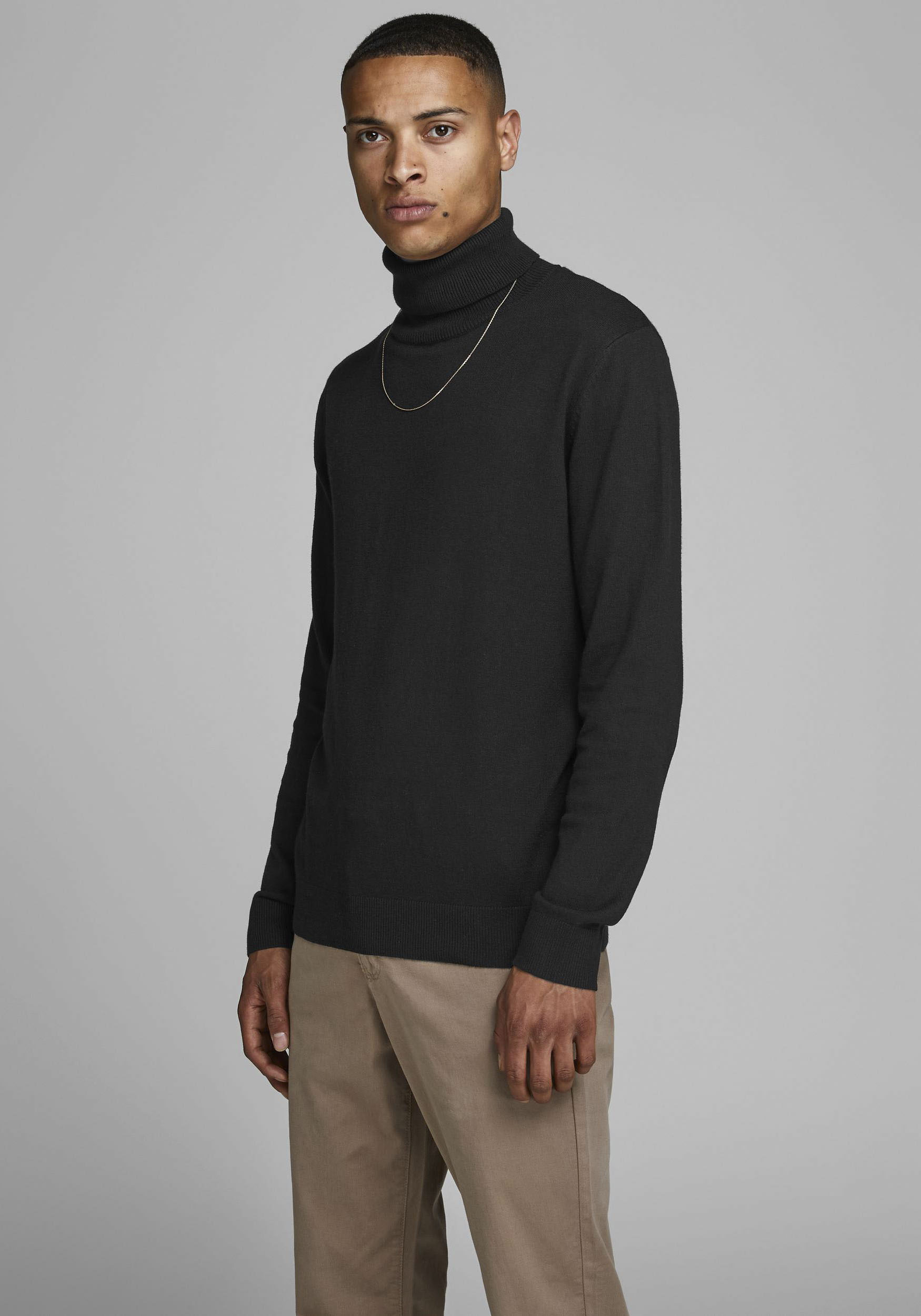 Jack & Jones "JJEEMIL KNIT ROLL NECK NOOS" Baumwollmischung, regular fit