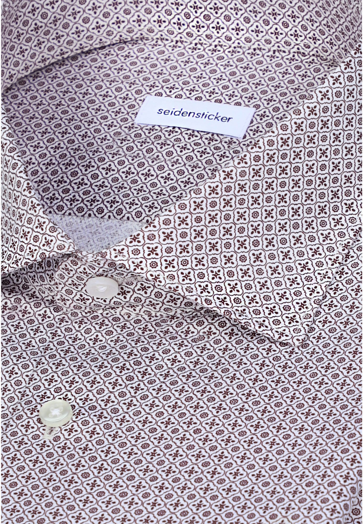 seidensticker Businesshemd »Schwarze Rose« Shaped 1/1 Kentkragen Druck
