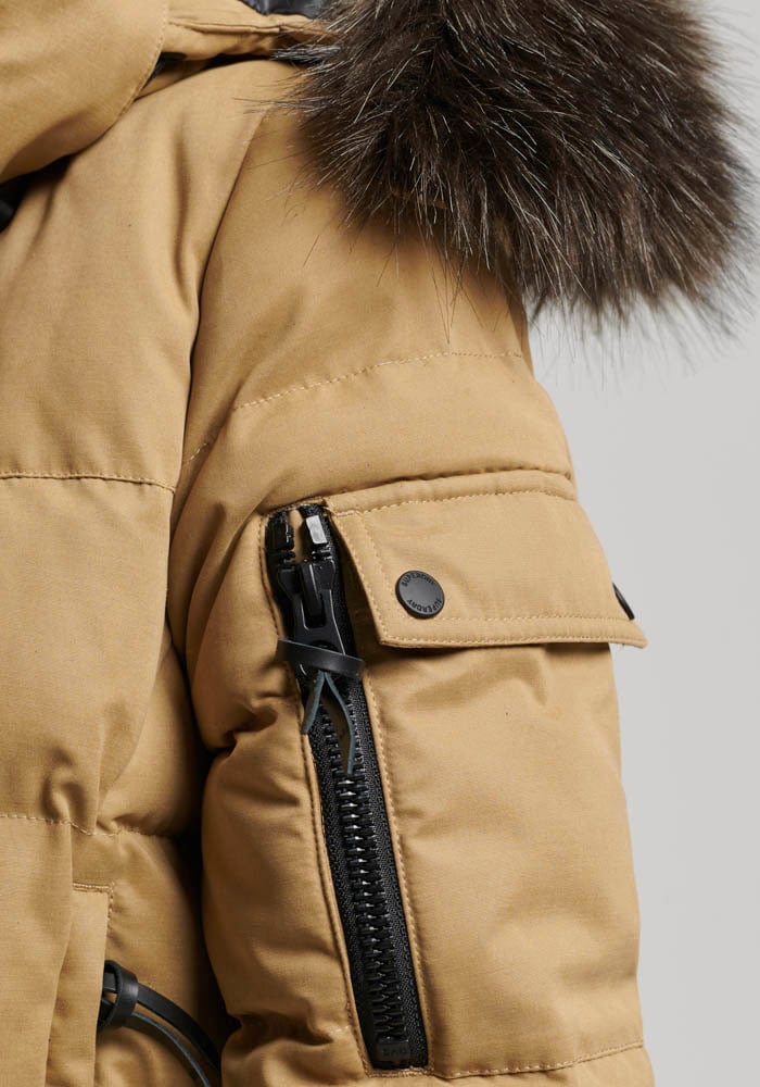 Superdry Steppmantel »MF FAUX FUR HOODED PARKA«