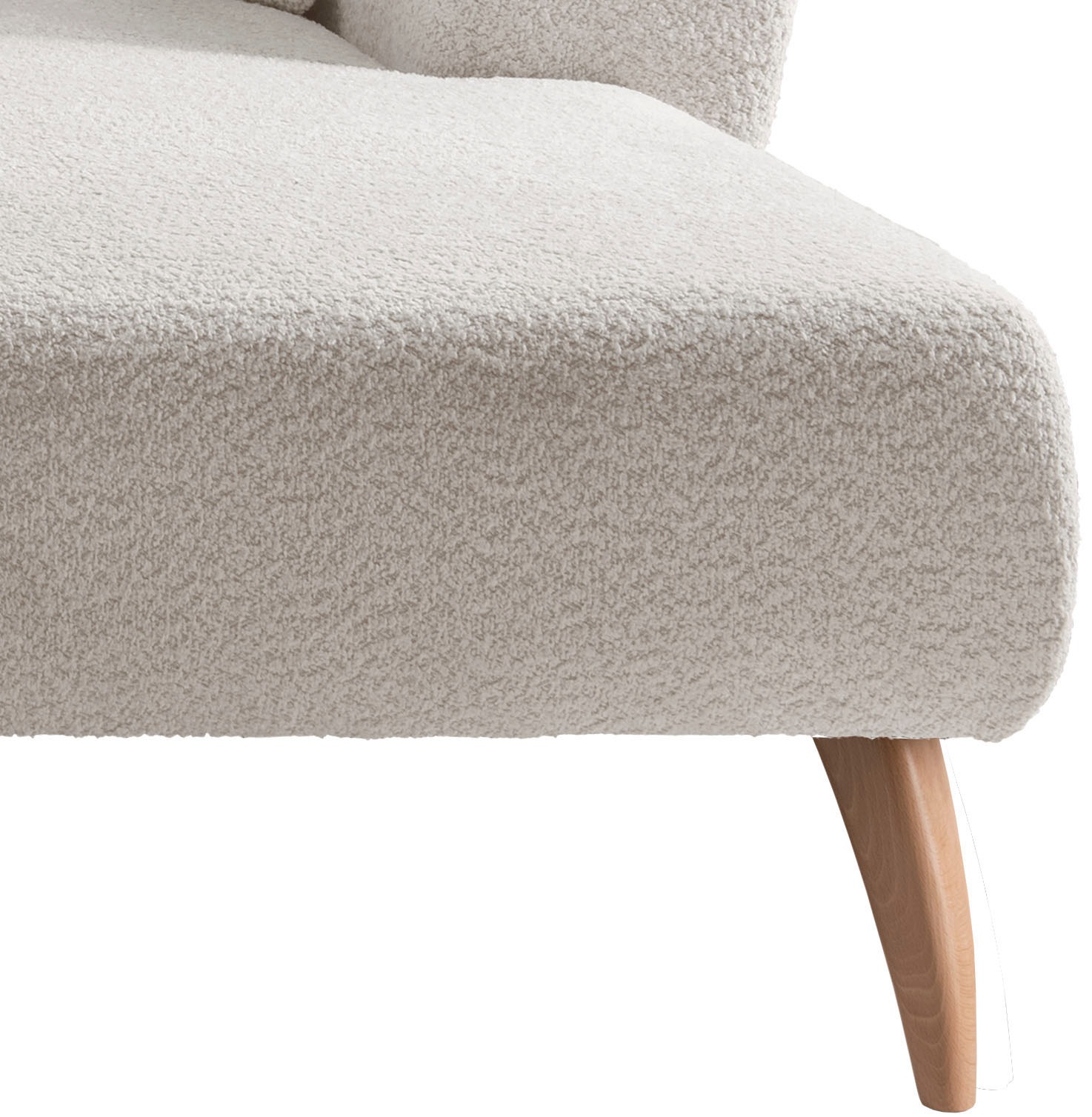 INOSIGN Ecksofa »Colori L-Form«, Holzfußfarbe wählbar, inkl. 4x Zierkissen