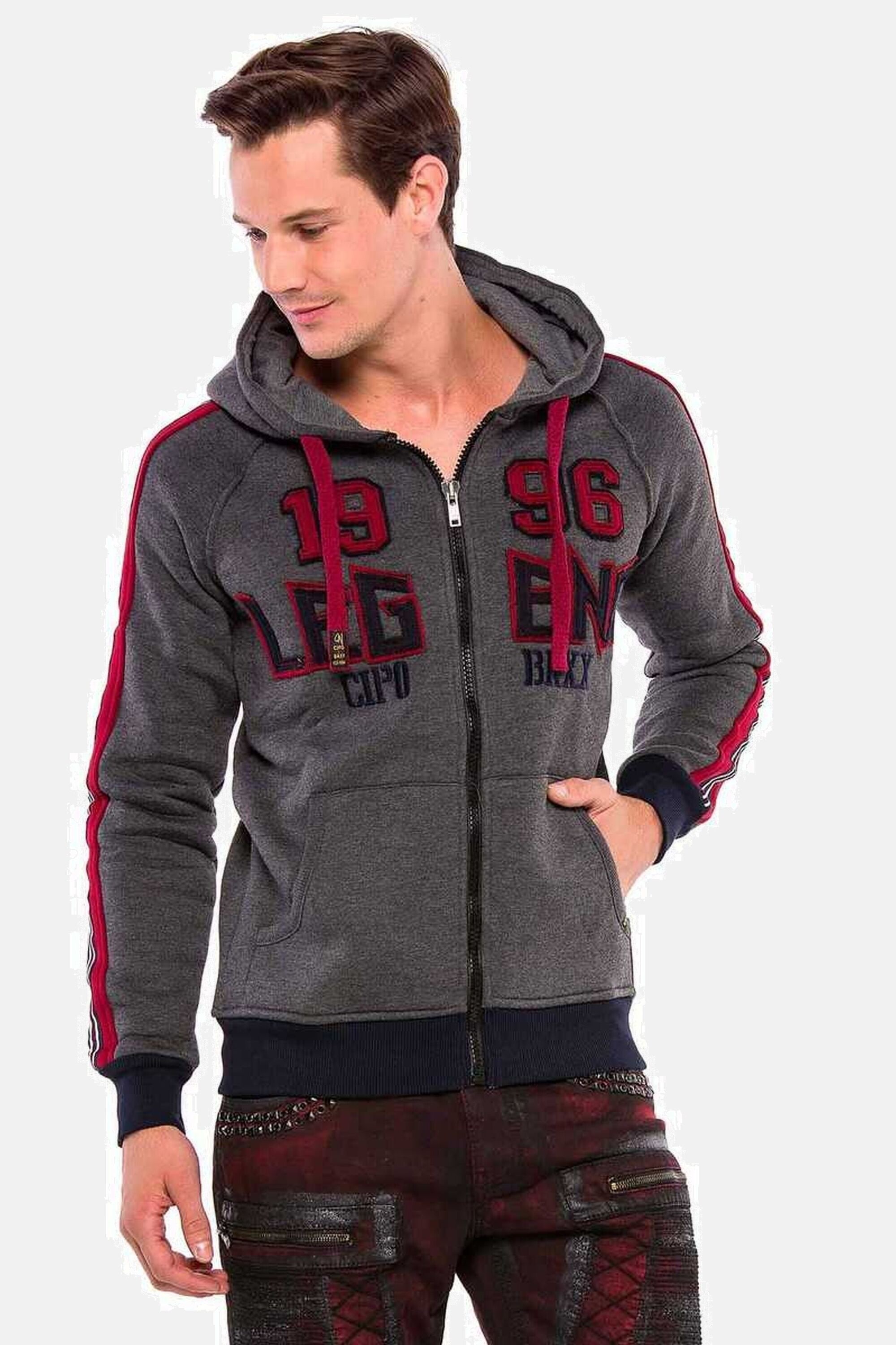 Cipo & Baxx Sweatjacke "Sweatjacke" 1 Stk. tlg. Mit lässiger Kapuze, CL357 günstig online kaufen