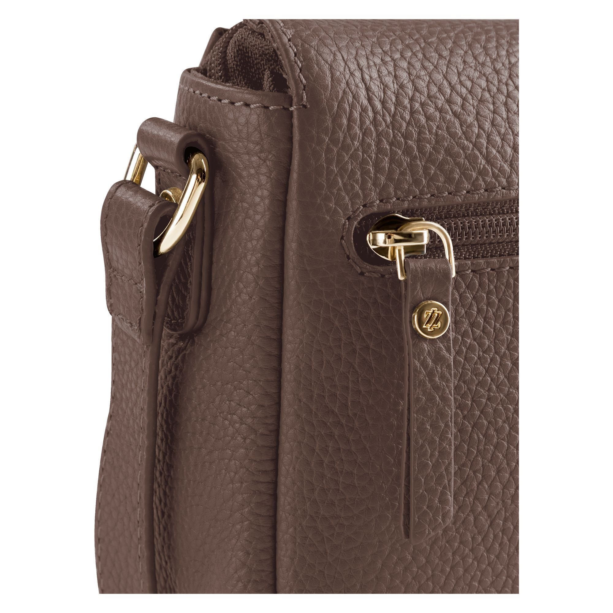 Lazarotti Umhängetasche »Bologna Leather Crossbody Umhängetasche Leder 25 cm«