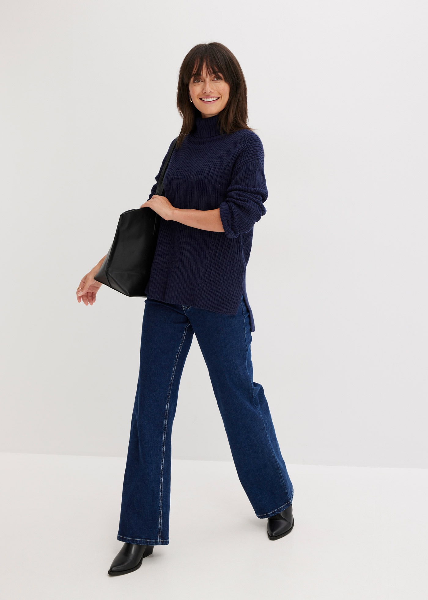 bonprix Rollkragenpullover »Rollkragenpullover aus reiner Baumwolle«, Rollkragenpullover aus reiner Baumwolle
