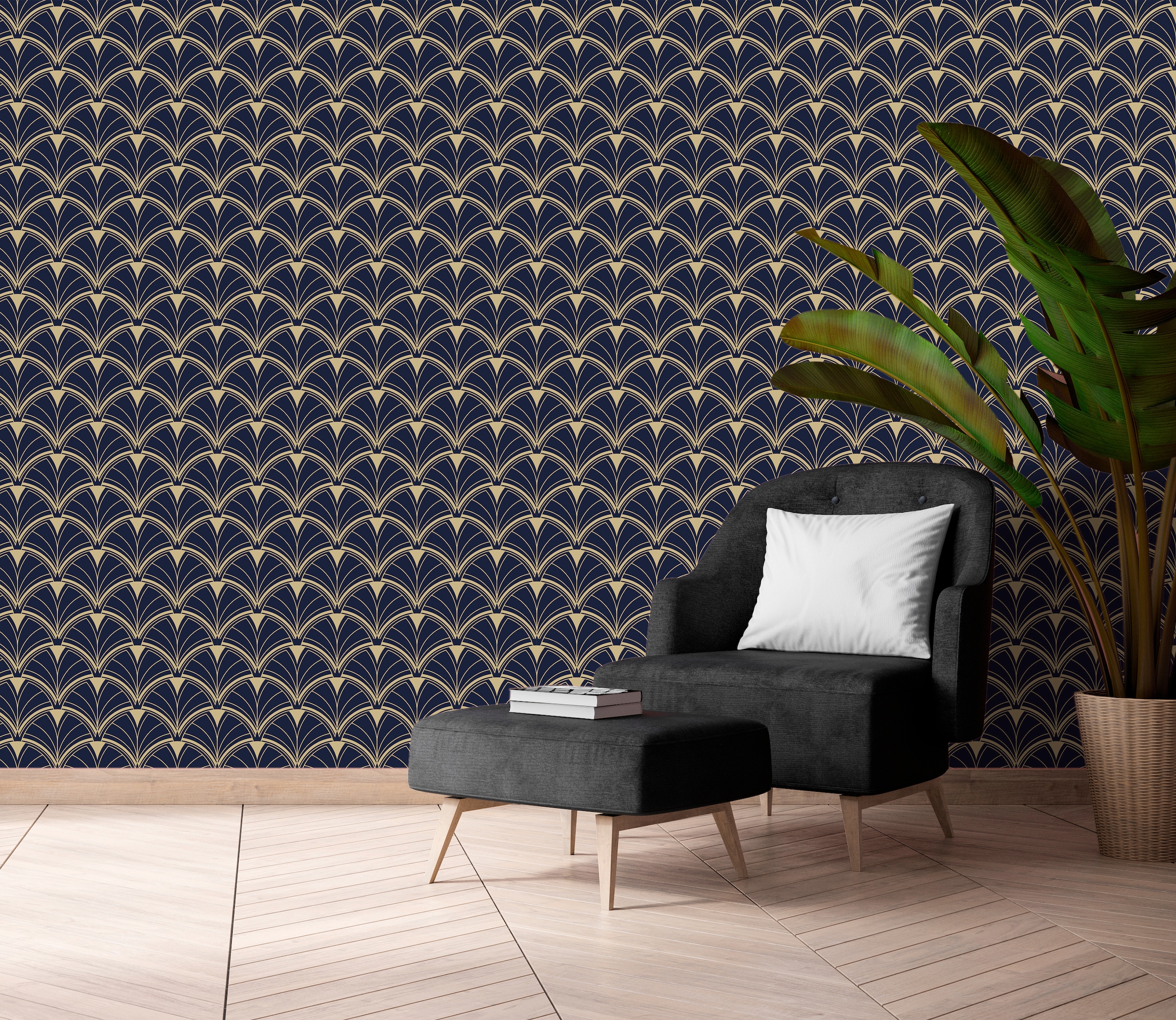 queence Vinyltapete »Jorah« Farbverlauf | abstrakt | bedruckt | gemustert glatt 90x250cm, selbstklebend, kinderleichte Anbringung, , Sticker
