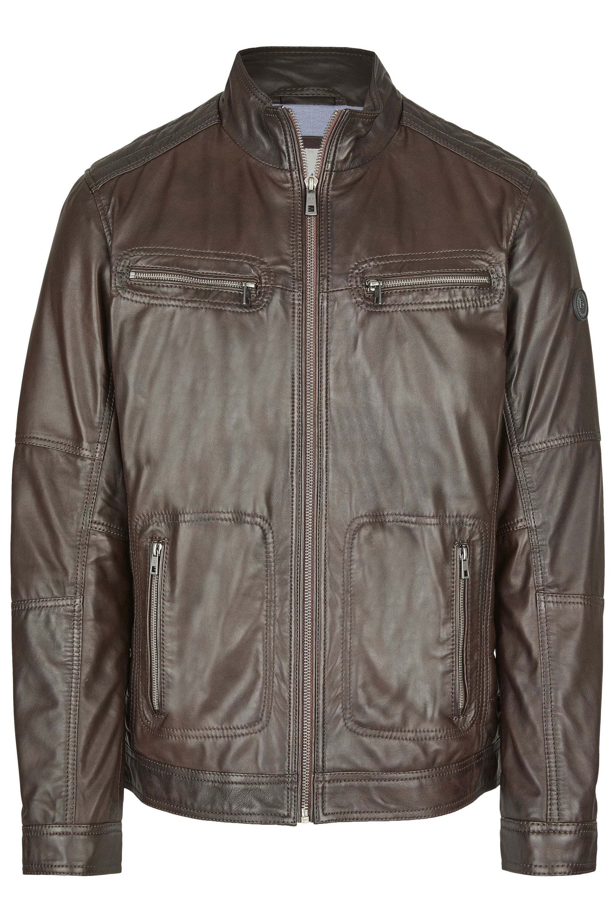 bugatti Winterjacke "BUFIDELIO" ohne Kapuze mit Ziernähten und Reißverschlusstaschen