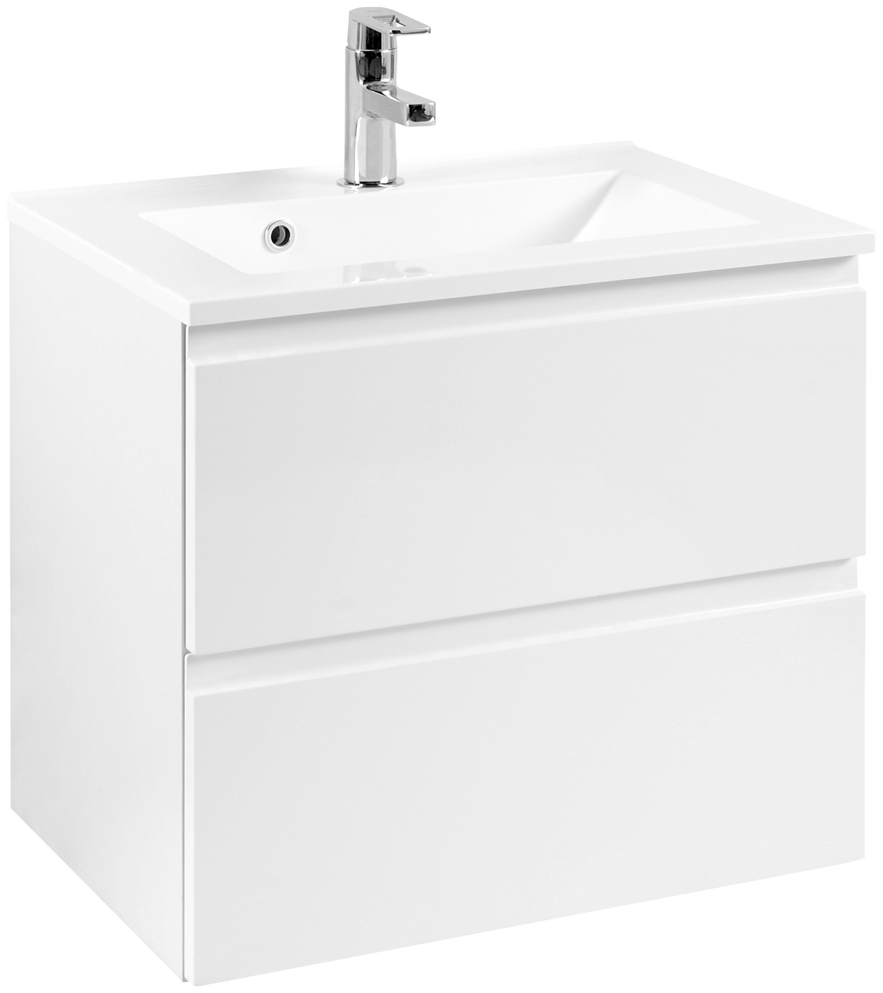 welltime Badmöbel-Set »Cardiff«, (2 St.), Breite 60 cm, griffloses Design