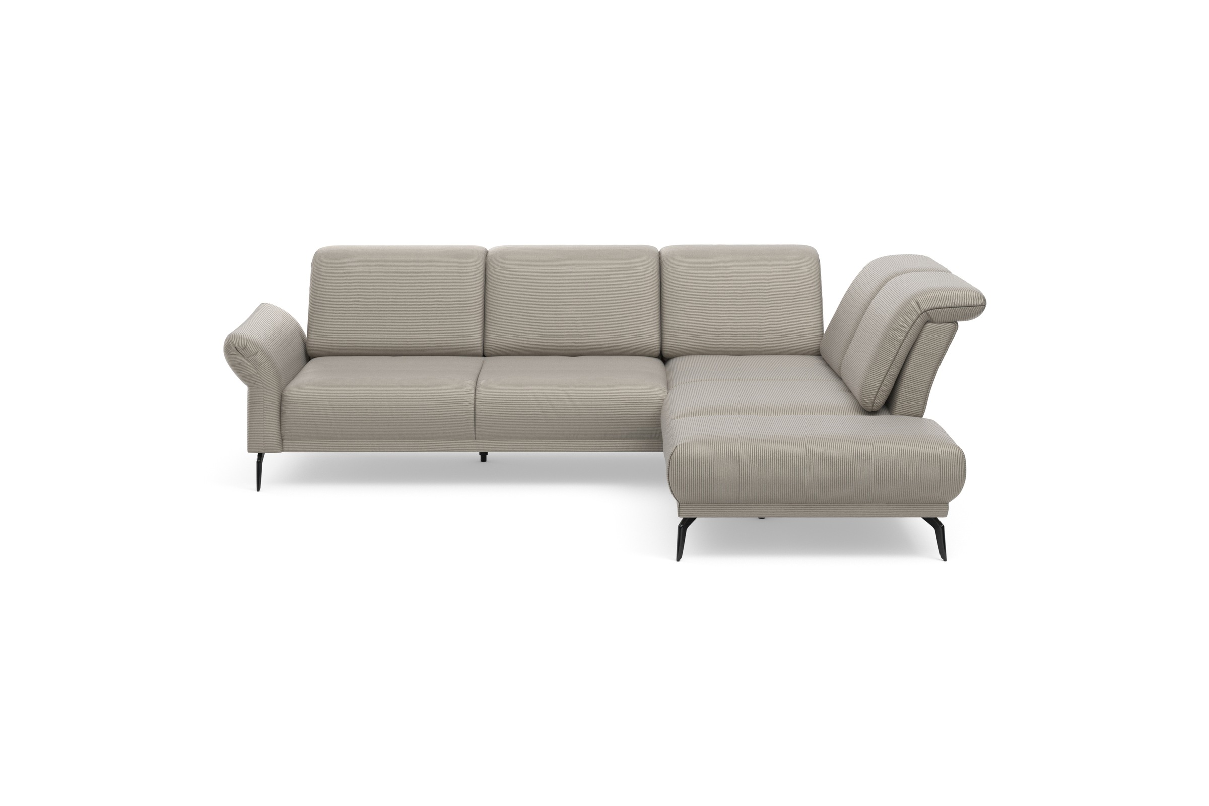 Home affaire "Coco L-Form" Sitztiefen-, Arm- und Kopfteilverstellung, Cord- günstig online kaufen