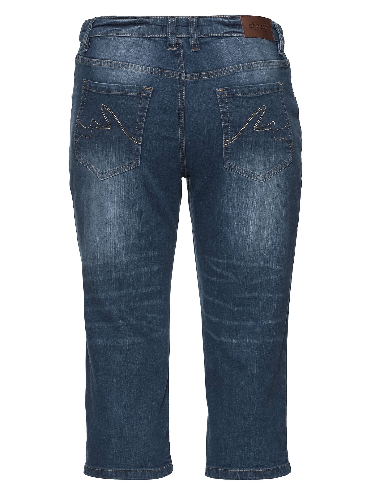 Sheego 3/4-Jeans »Große Größen«, "Die Schmale" mit Used-Effekten