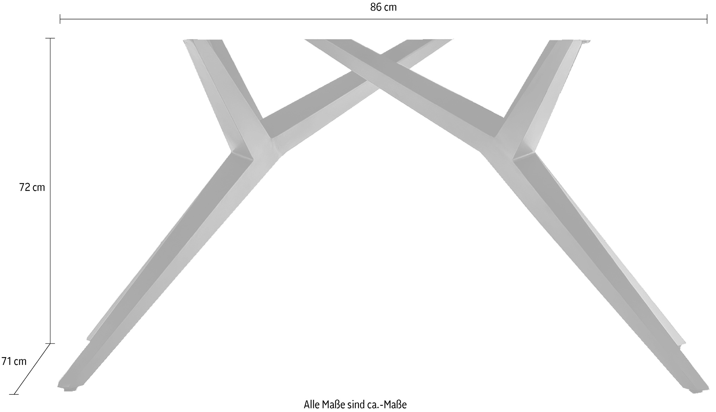 SIT Tischbein, (1 St.), extravagante Form