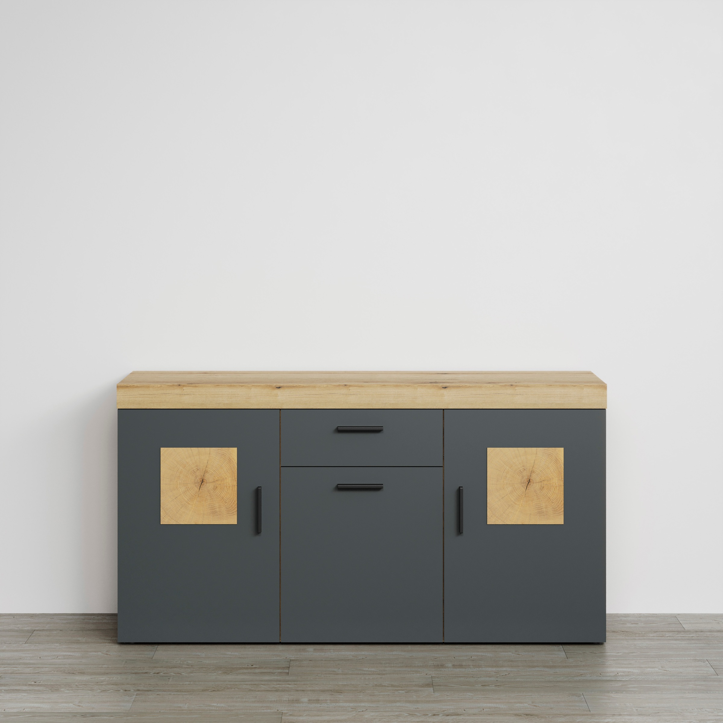 Home affaire Sideboard "Ghent", (Packung, 1 St.), Sideboard mit 3 Türen & 1 günstig online kaufen