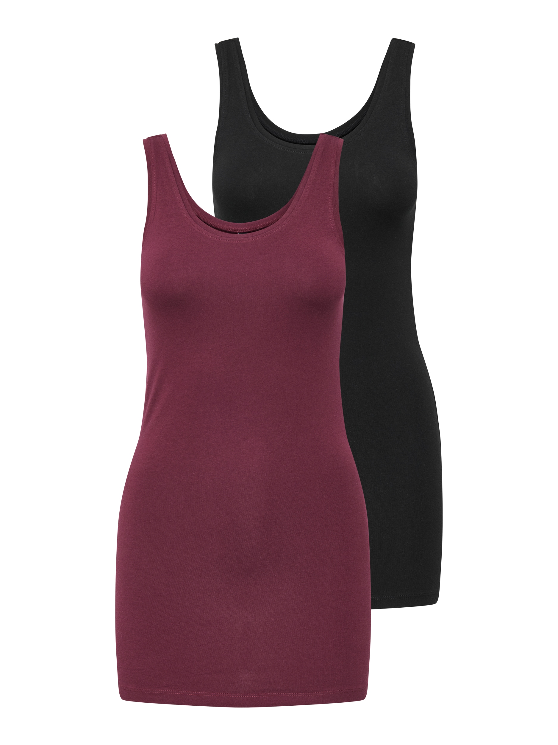 ONLY Tanktop »ONLLIVE LOVE NEW LONG TT 2PACK NOOS«, (Packung, 2 tlg., 2er-Pack)