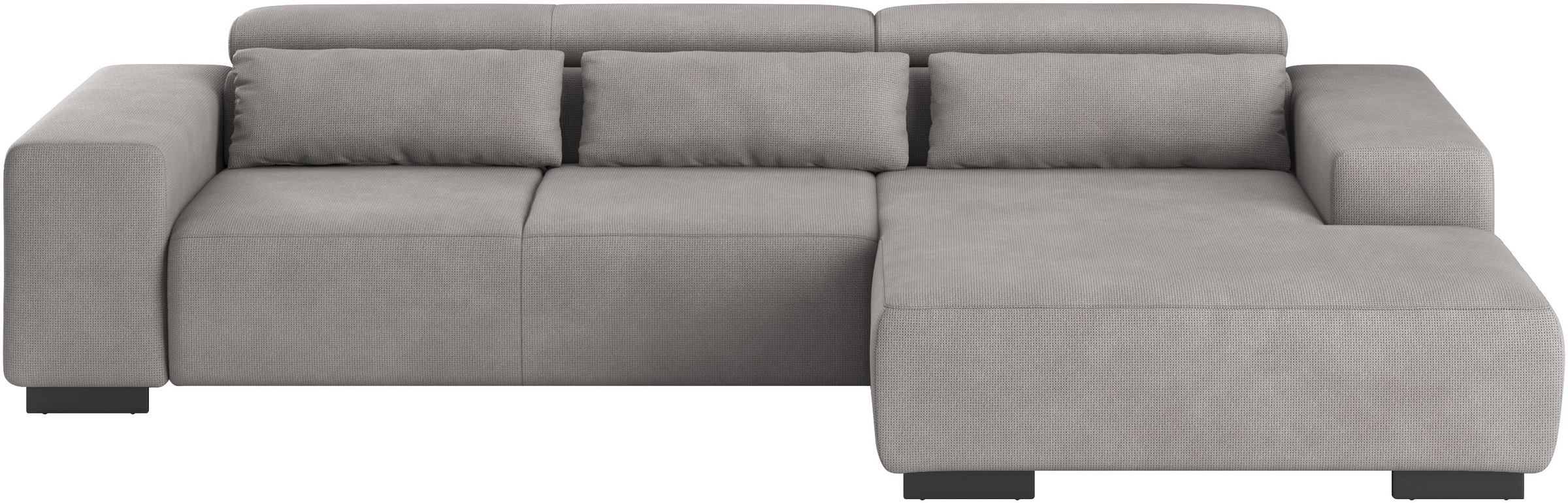 COTTA Ecksofa »Side L-Form, mit Kopfteilverstellung & 3 Nierenkissen«, optional motorische Sitztiefenverstellung