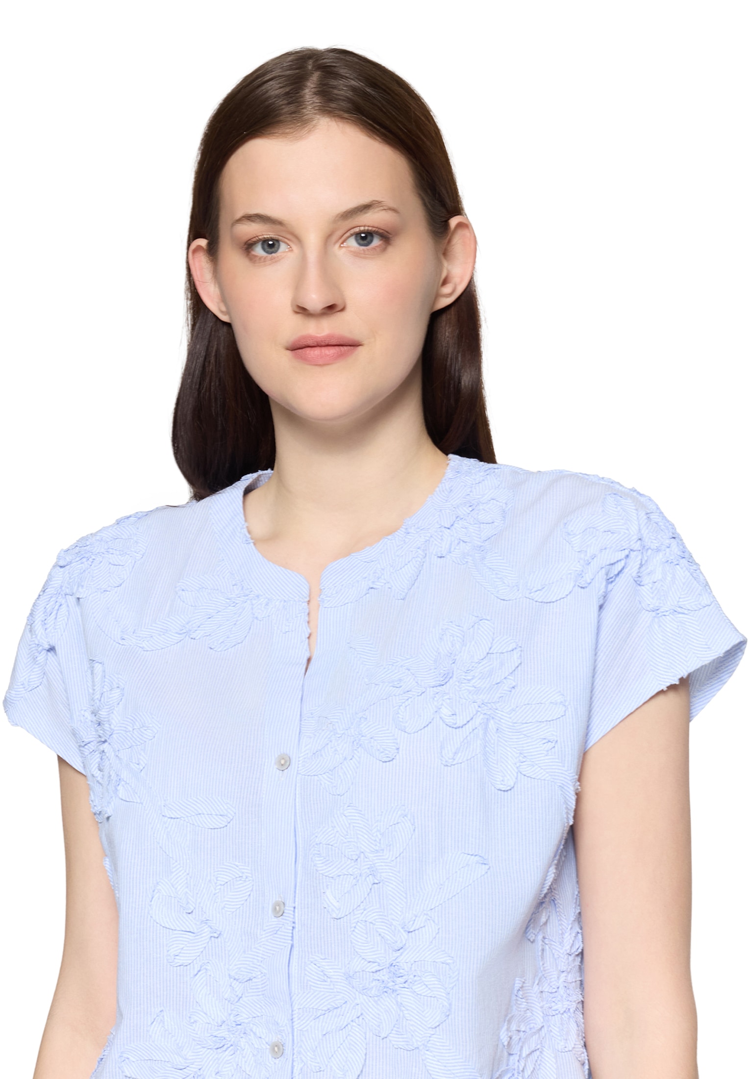 Betty&Co Hemdbluse »Damen mit Stickerei«