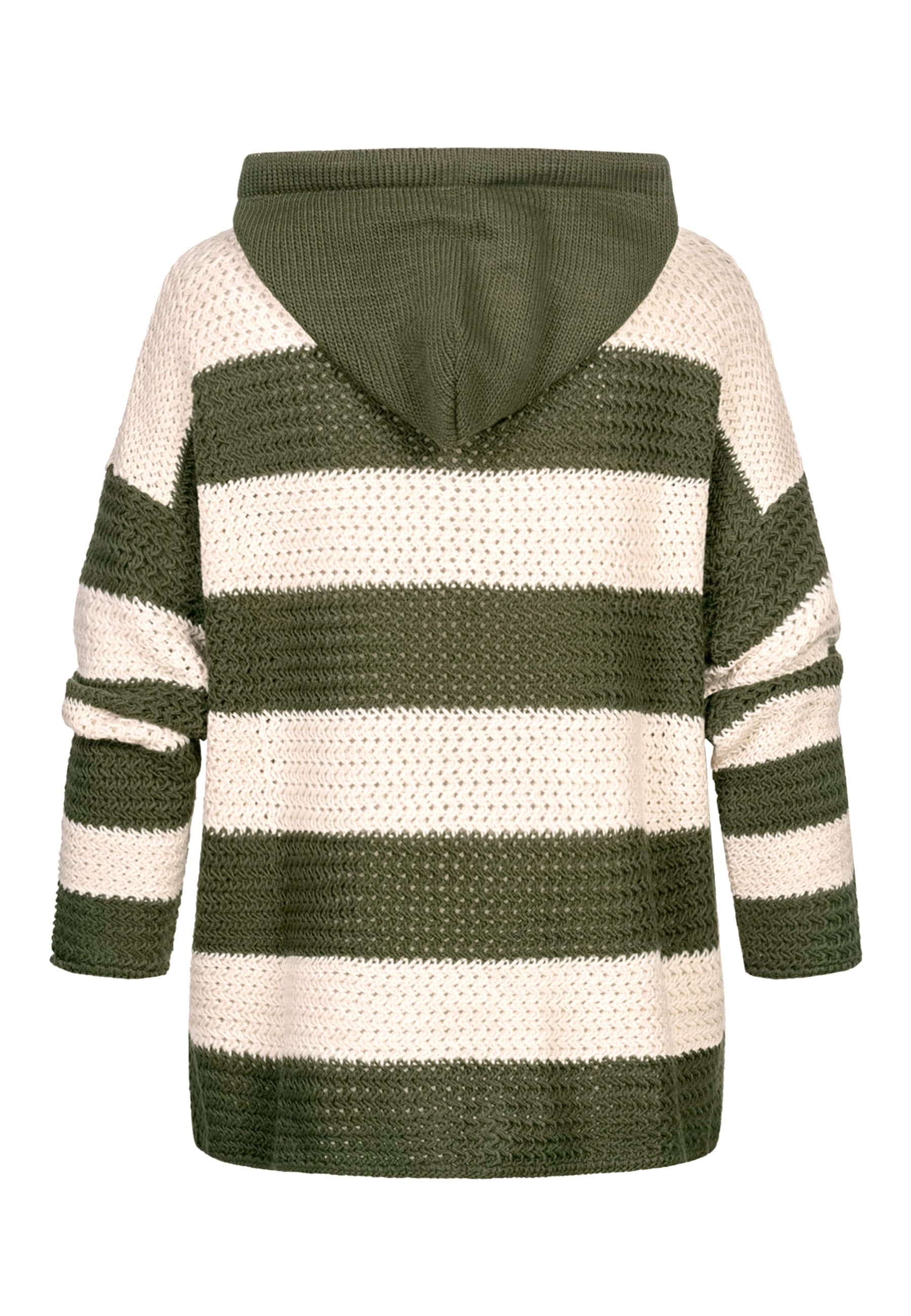CLOUD 5IVE Kapuzenpullover »CLOUD 5IVE Strick-Hoodie mit Tunnelzug und Streifen« 1 Stk.