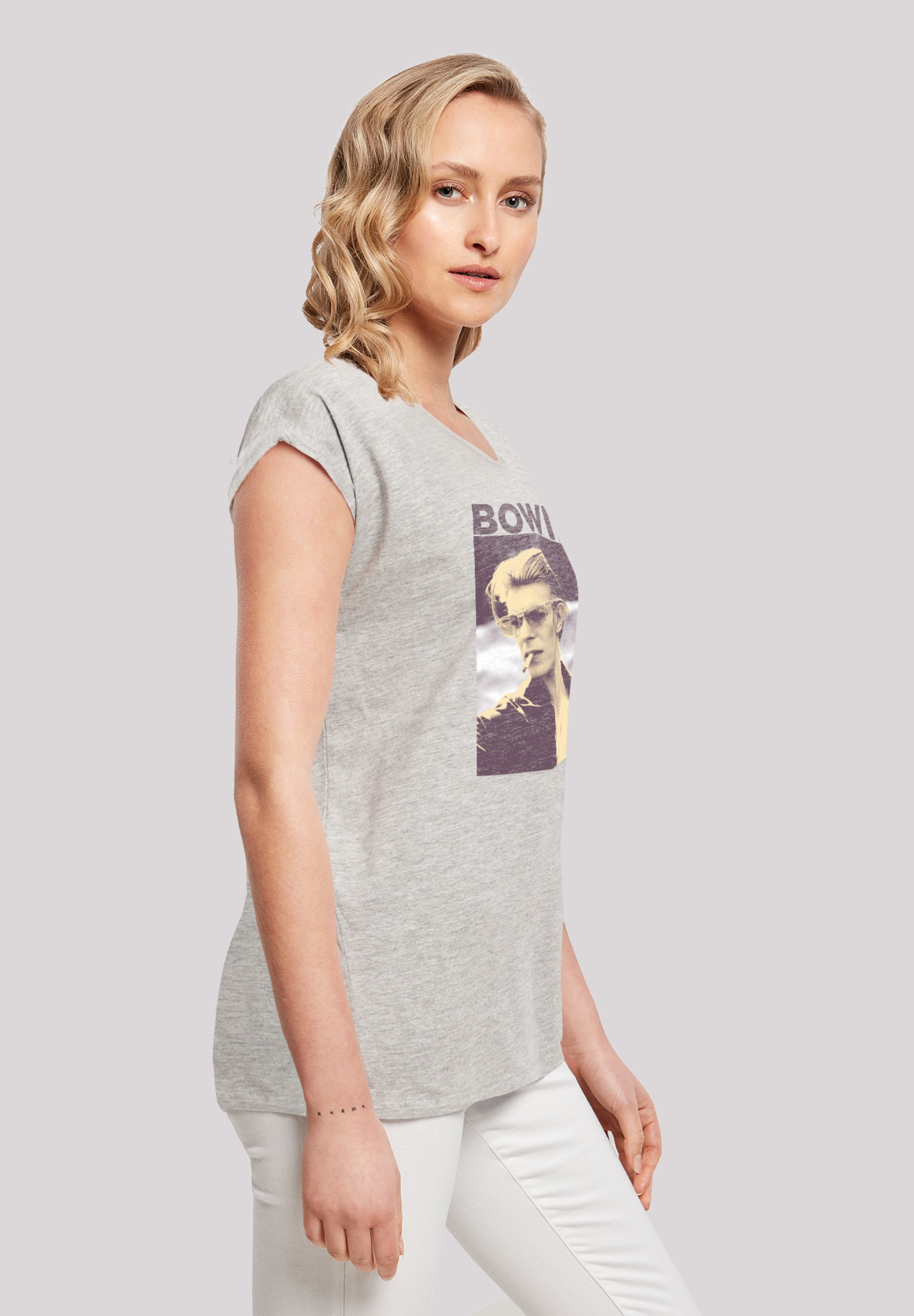 F4NT4STIC T-Shirt »David Bowie Smoking Photograph«, Print
