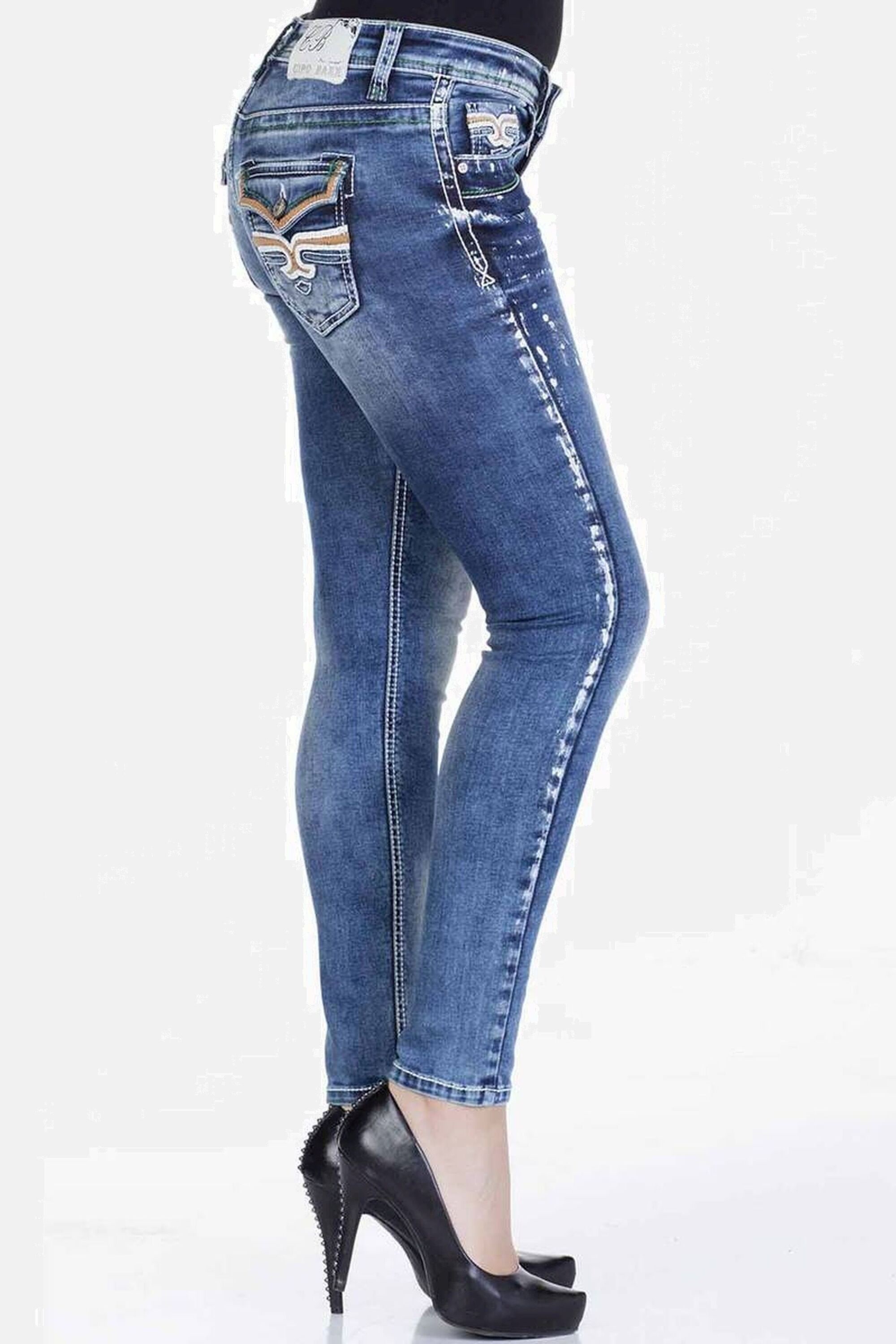 Cipo & Baxx Slim-fit-Jeans »Jeans«, mit Used-Elementen, WD242