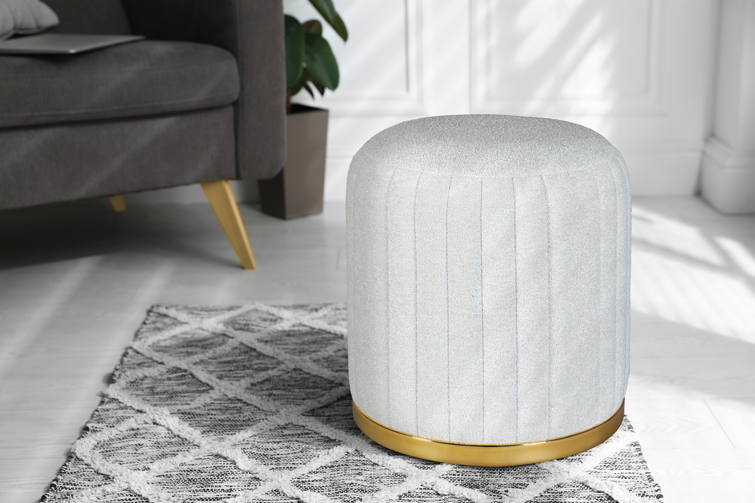 Kayoom Sitzhocker "Hocker Doric, trendiger Look, ästhetische Farbgebung, sc günstig online kaufen
