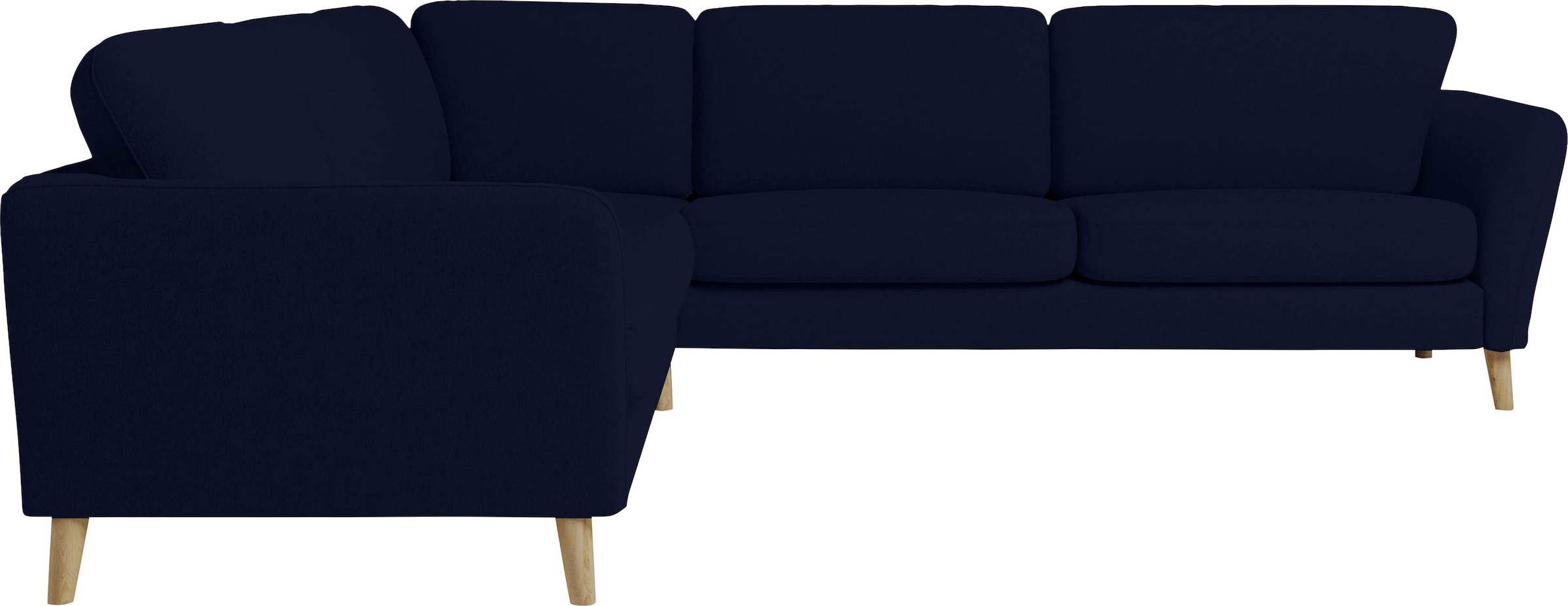 Home affaire Ecksofa »MARSEILLE 278/278 cm, L-Form,«, gleichschenklig, aus Eiche-Massivholz Beinen, verschiedene Bezüge