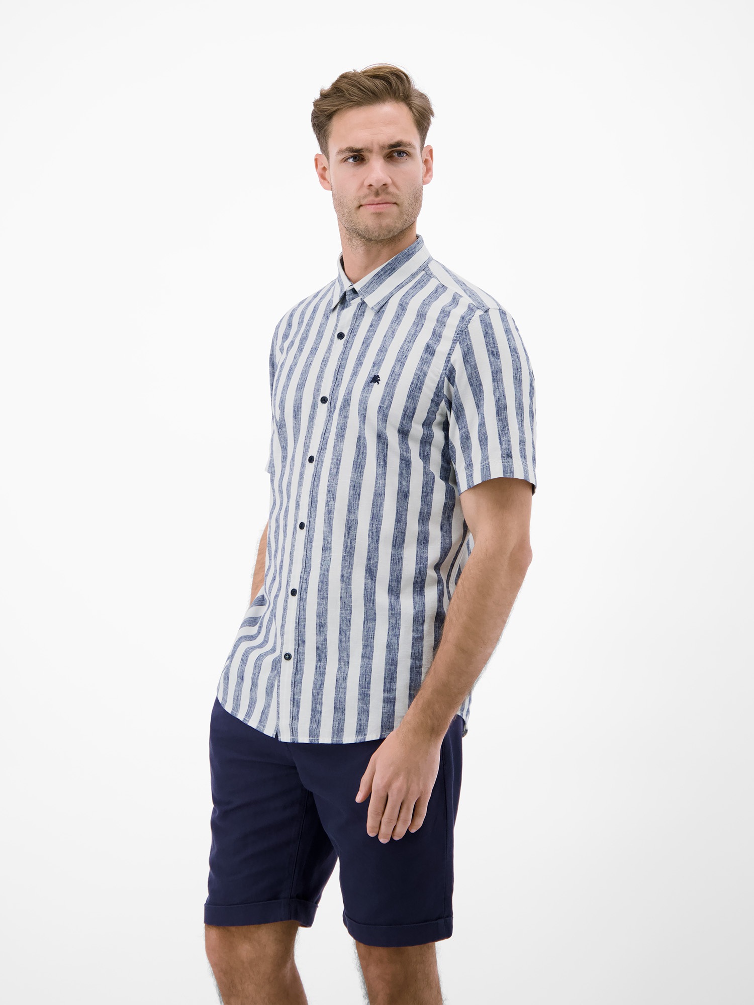 LERROS LKZ10405 Short Sleeve Shirt Blue XL 2